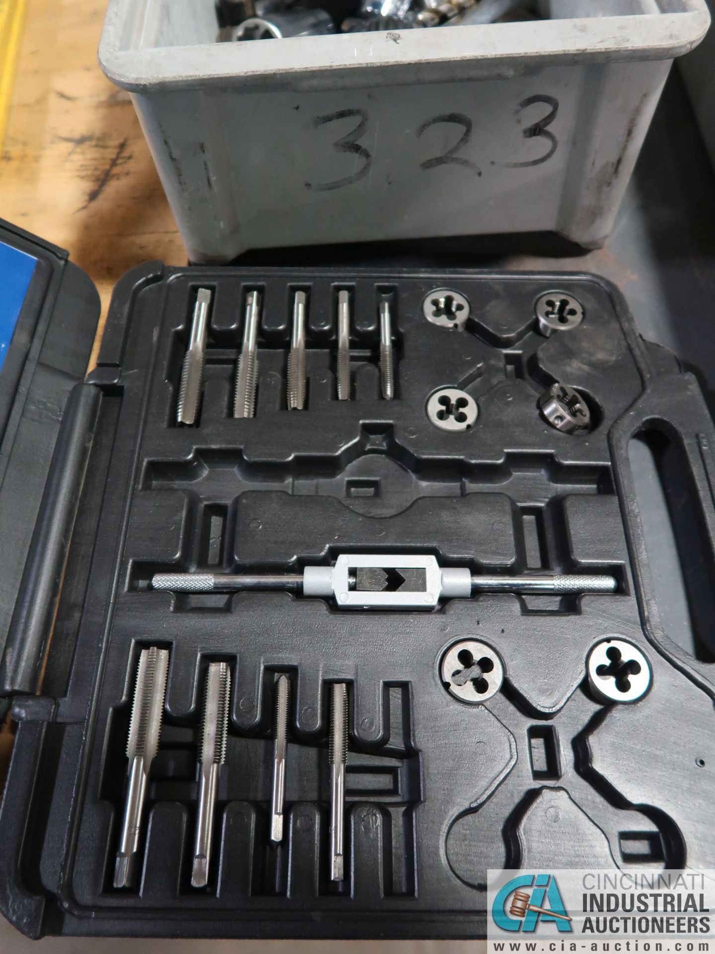 (LOT) WESTWOOD TAP AND DIE SET & BOX OF ASSORTED SOCKETS