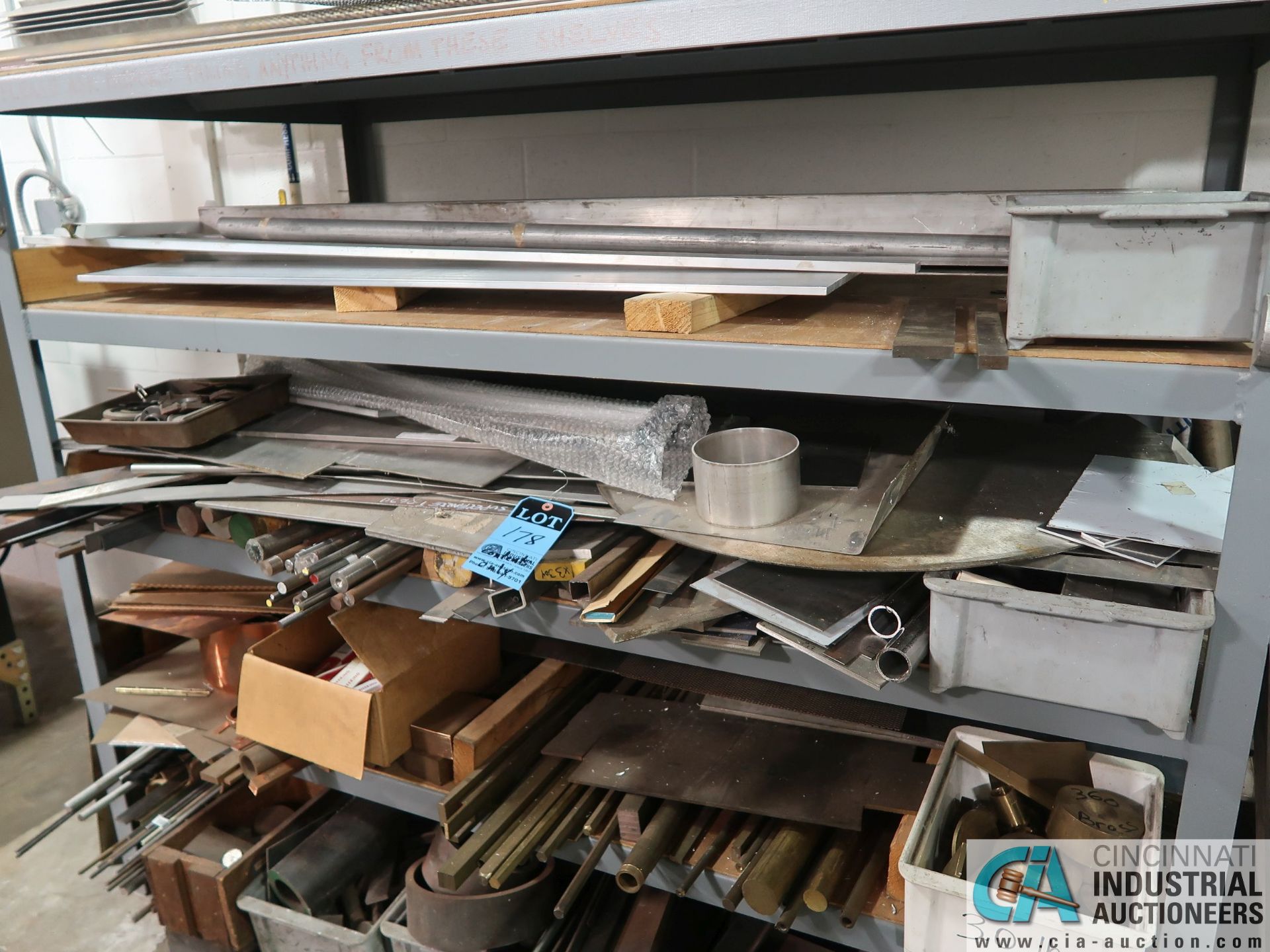 (LOT) ASSORTED STEEL CUT-OFF ON RACK - CONTENTS ONLY ** NO RACK ** - Image 3 of 5