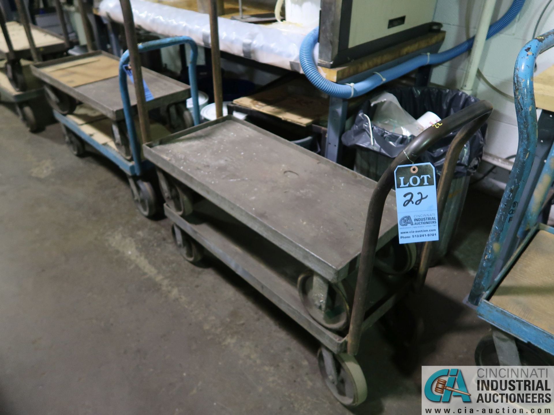 (LOT) (2) 16" X 36" WAREHOUSE CARTS