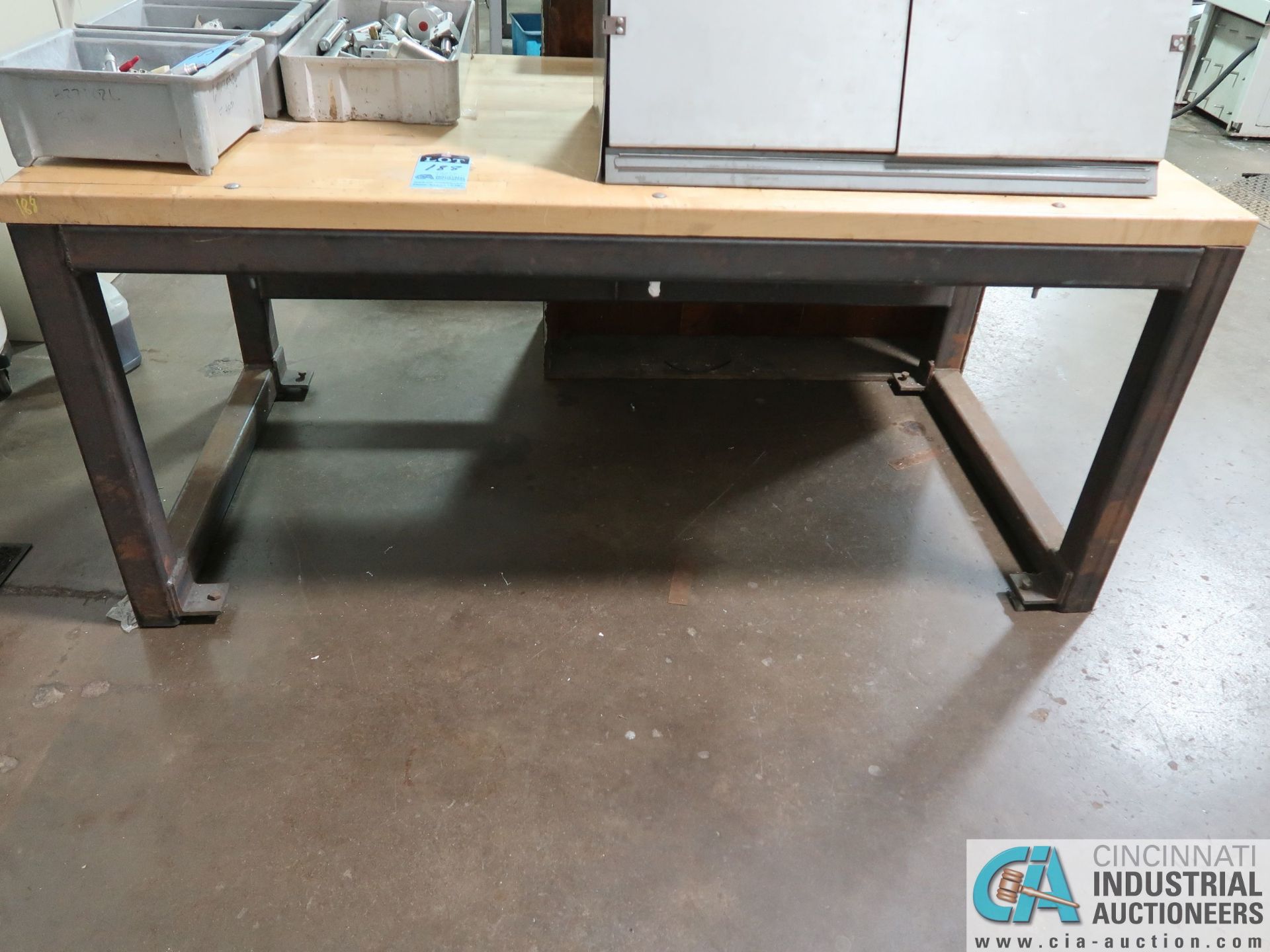 36" X 72" HD STEEL FRAME (3" X 3" TUBING) TABLE WITH WOOD TOP