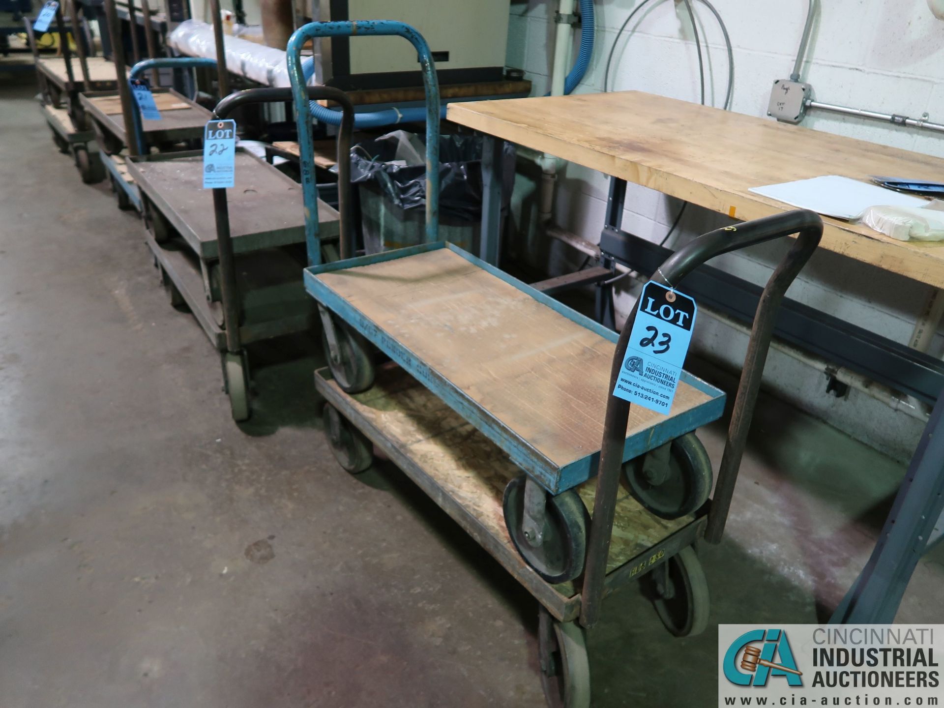 (LOT) (2) 16" X 36" WAREHOUSE CARTS