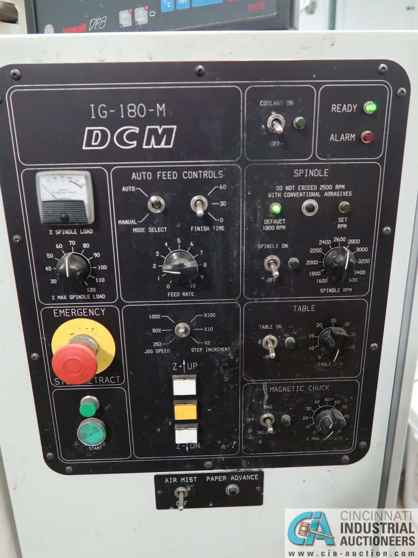 DCM TECH MODEL 1G-180 VERTICAL SPINDLE ROTARY SURFACE GRINDER; S/N 21610, 11.2 HP, 18" DIA. CHUCK, - Image 6 of 10