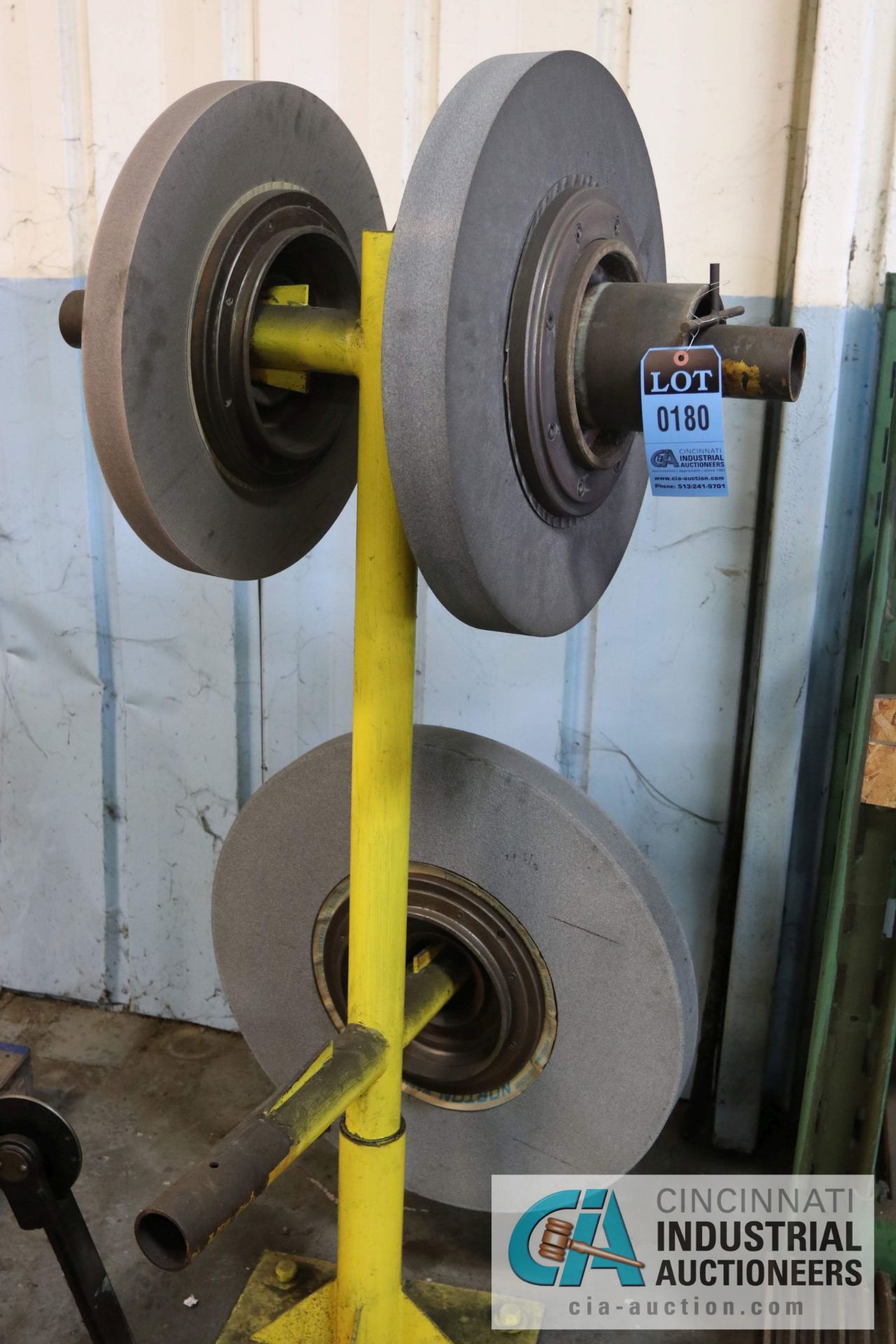 GRINDING WHEELS W/ ARBORS - $100.00 Rigging Fee Due to Onsite Rigger - Located in Bryan, Ohio