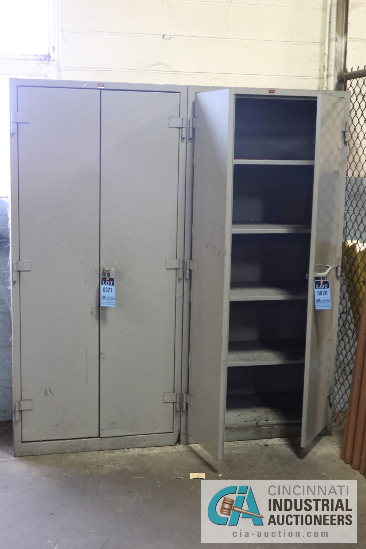 36" X 21" X 78" LYON CABINET W/ SHELVES - $10.00 Rigging Fee Due to Onsite Rigger - Located in