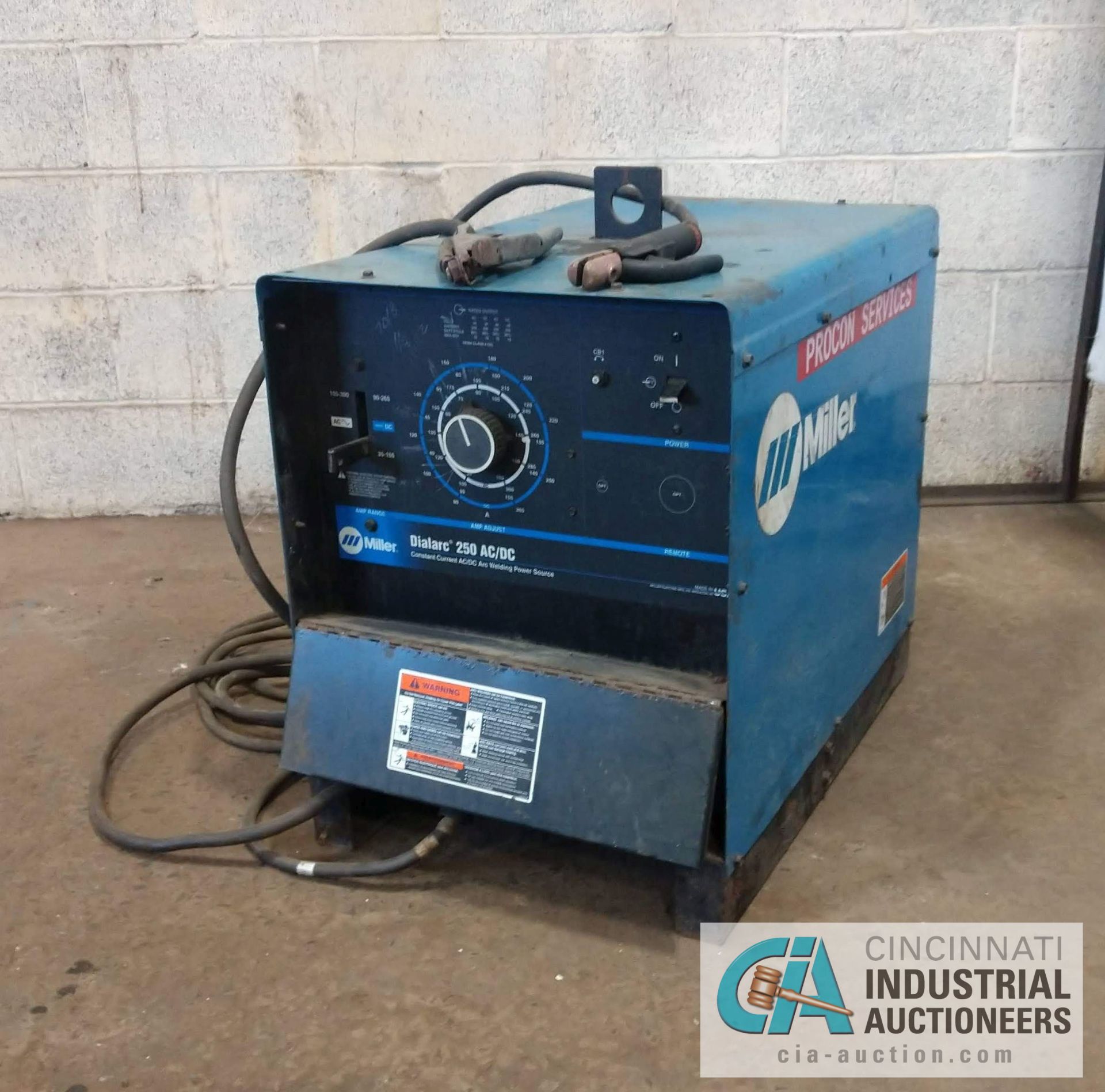 MILLER DIALARC 250 AC/DC WELDING POWER SOURCE - $20.00 Rigging Fee Due to Onsite Rigger - Located in