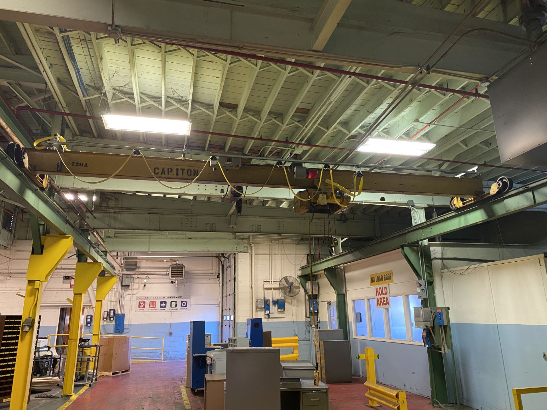 1 TON X 20’ TOP RUNNING CRANE WITH R&M HOIST, POWER BRIDGE & HOIST - Image 2 of 3