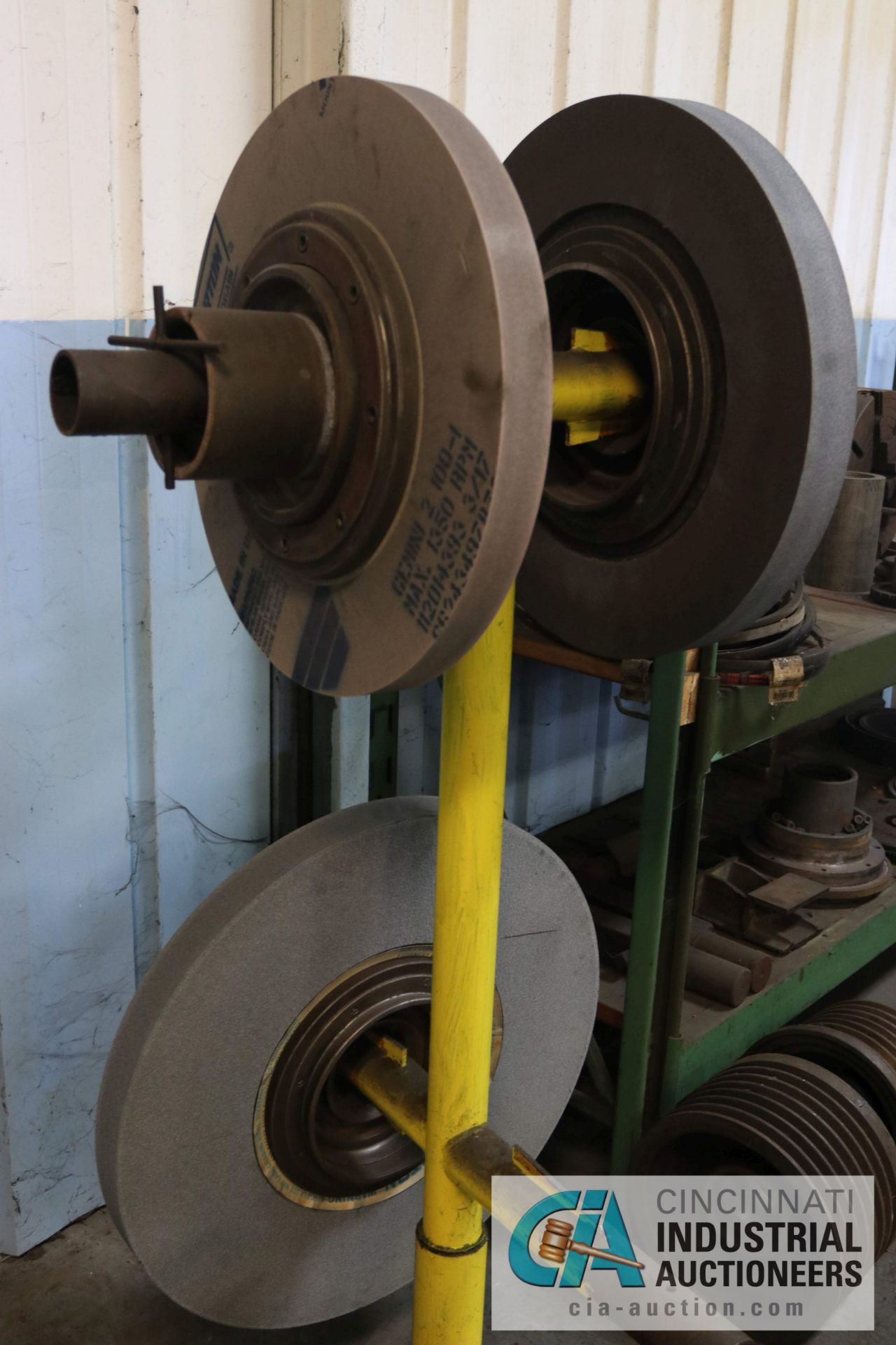 GRINDING WHEELS W/ ARBORS - $100.00 Rigging Fee Due to Onsite Rigger - Located in Bryan, Ohio - Image 2 of 2