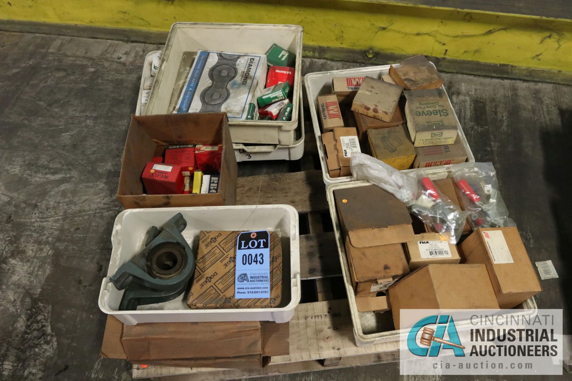 PALLET OF NOS BEARINGS & PARTS - $10.00 Rigging Fee Due to Onsite Rigger - Located in Bryan, Ohio