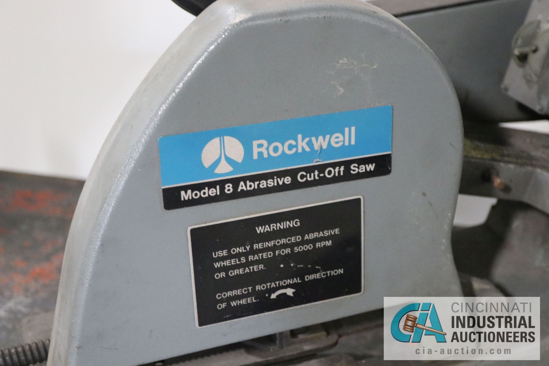 3 HP ROCKWELL MODEL 8 ABRASIVE CUTOFF SAW; S/N 438-02-3140808, SINGLE PHASE - Located in Holland, - Image 2 of 5