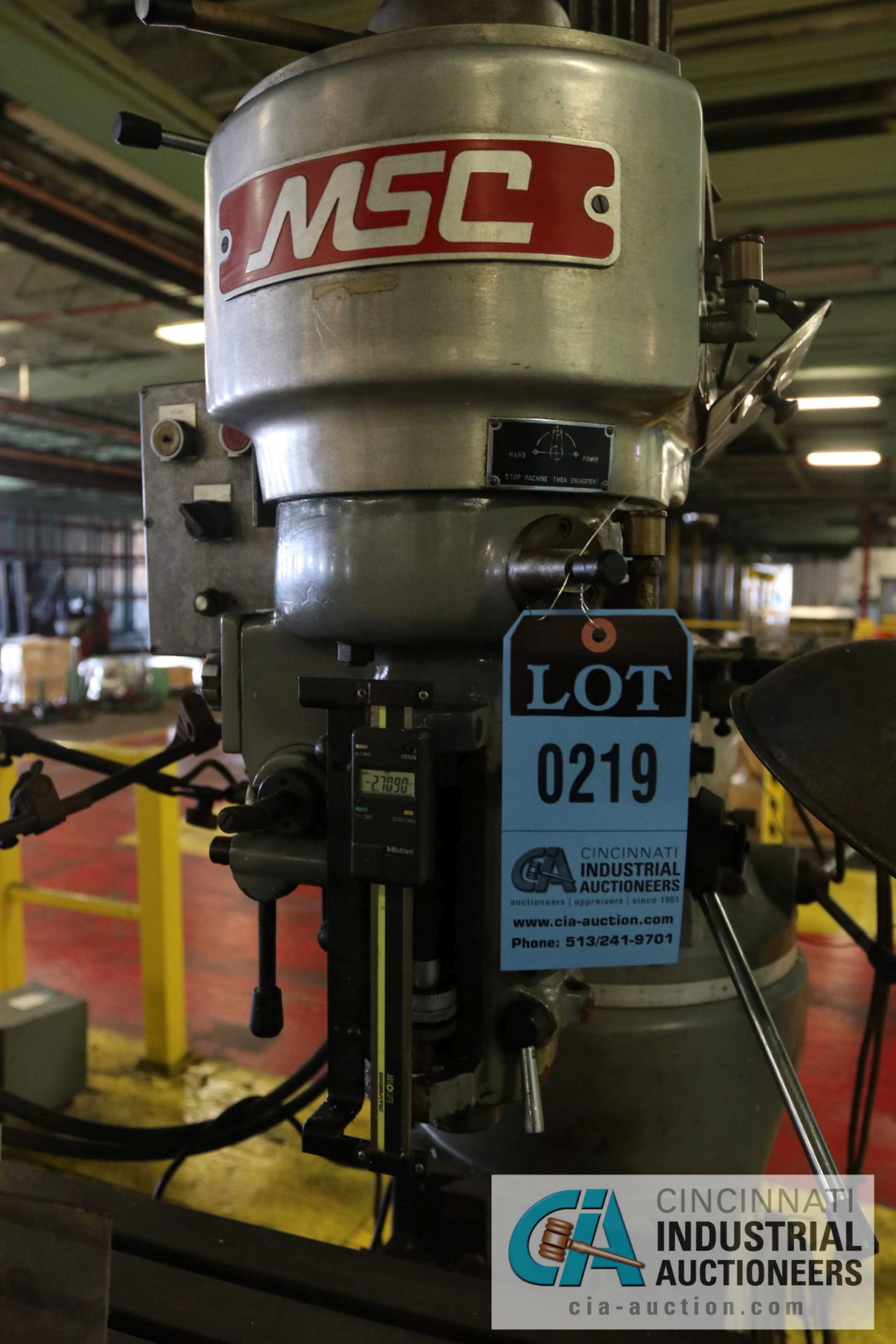 MSC RAM TYPE VERTICAL MILL; UPDATED VARIABLE SPEED CONTROL, DRO'S, POWER FEED, 1.8 KW - $200.00 - Image 2 of 7