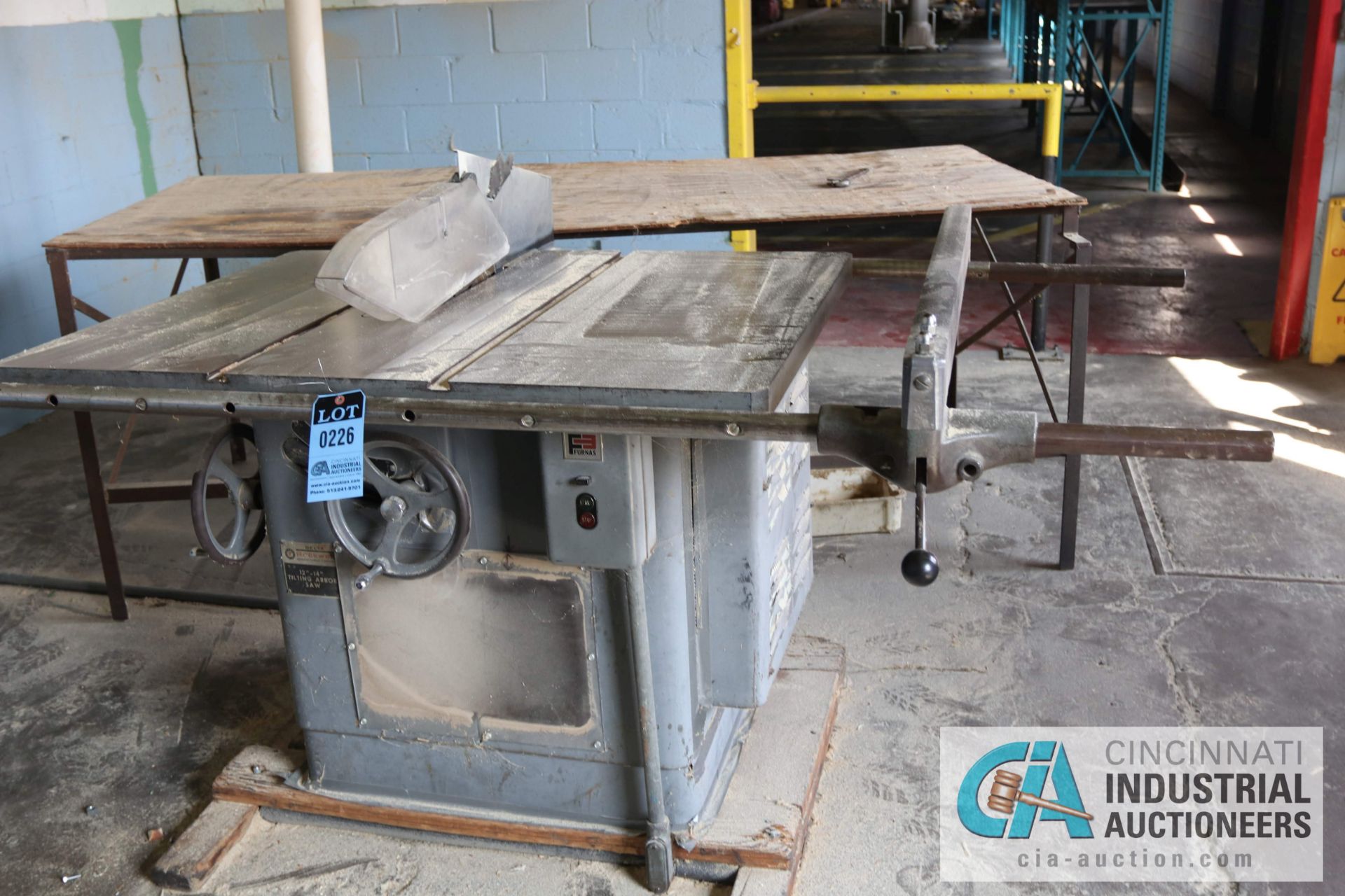 12" - 14" DELTA ROCKWELL TILTING ARBOR HEAVY DUTY TABLE SAW - $50.00 Rigging Fee Due to Onsite