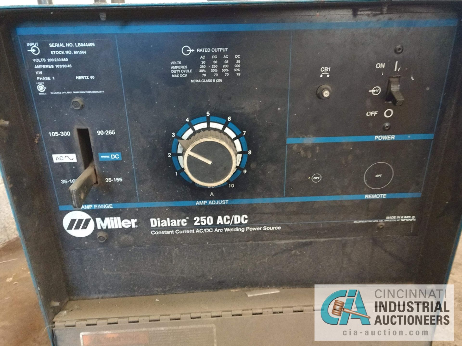 MILLER DIALARC 250 AC/DC WELDER - $20.00 Rigging Fee Due to Onsite Rigger - Located in Toledo, Ohio - Image 2 of 3