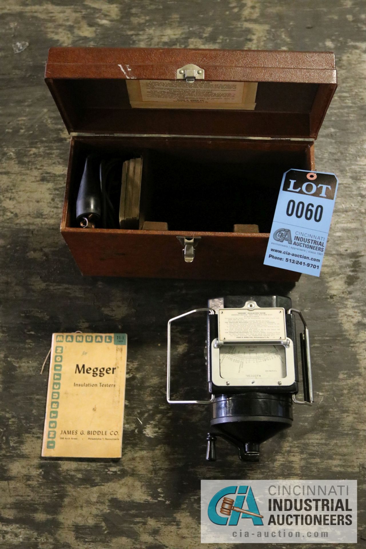 MEGGER INSULATION TESTER; 500 VOLTS DC - Located in Bryan, Ohio