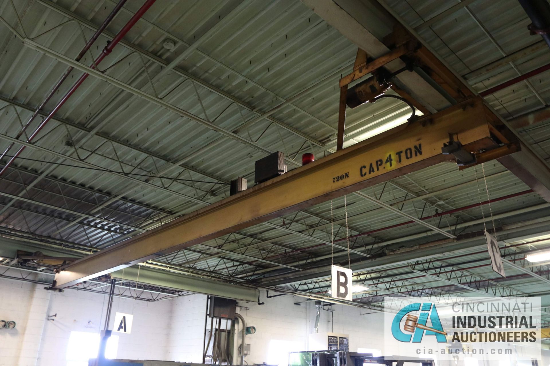 4 TON X 29' SPAN UNDERSLUNG BRIDGE CRANE W/ NO HOIST - $400.00 Rigging Fee Due to Onsite Rigger -