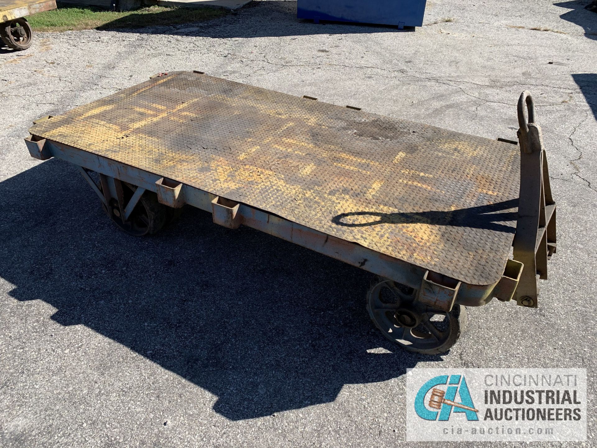 48" X 96" LOW PROFILE HEAVY DUTY STEEL TRANSFER CART - $20.00 Rigging Fee Due to Onsite Rigger -