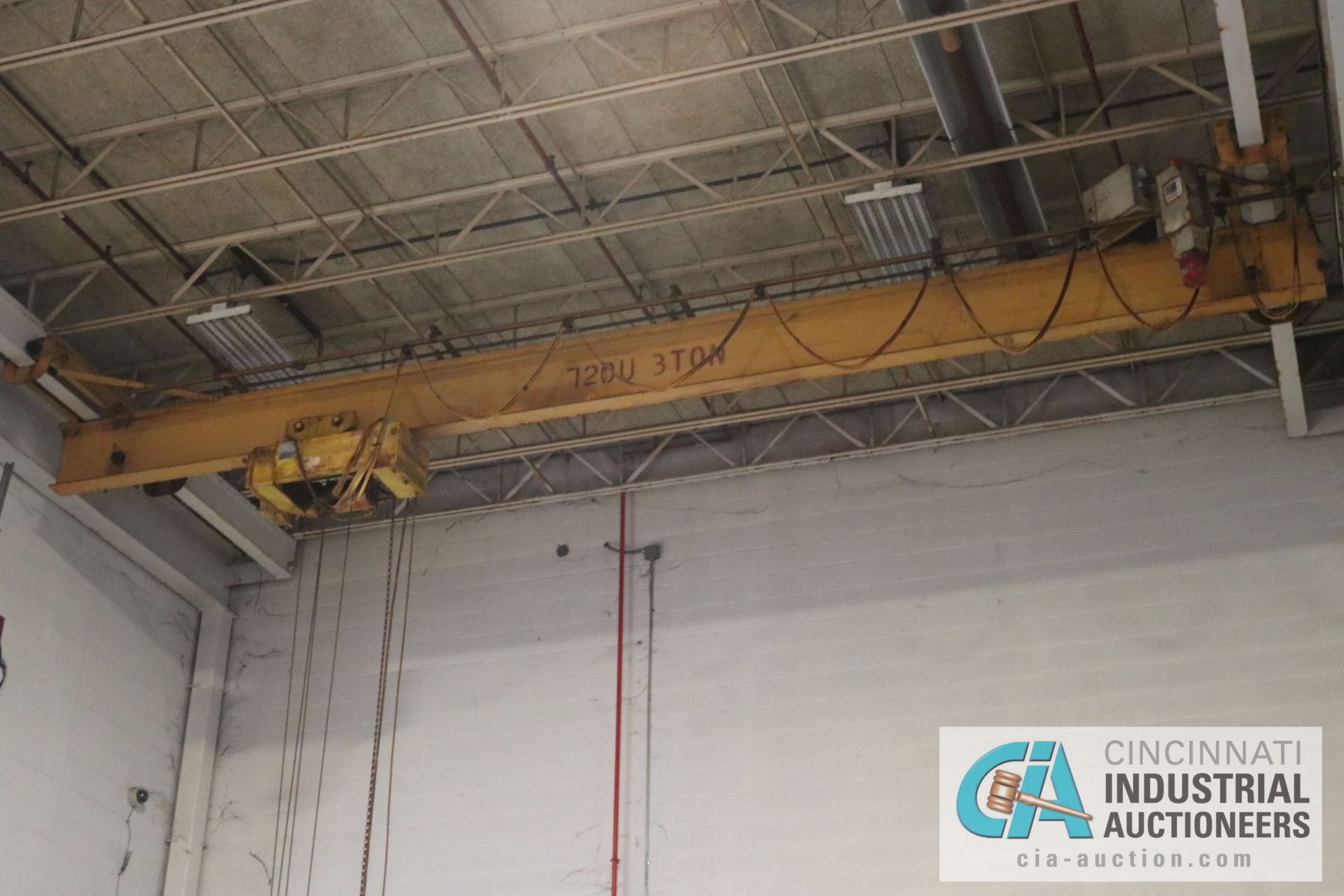 3 TON X 26' SPAN X 30' LIFT UNDERSLUNG BRIDGE CRANE W/ R&M UNDERSLUNG HOIST - $500.00 Rigging Fee - Image 6 of 6