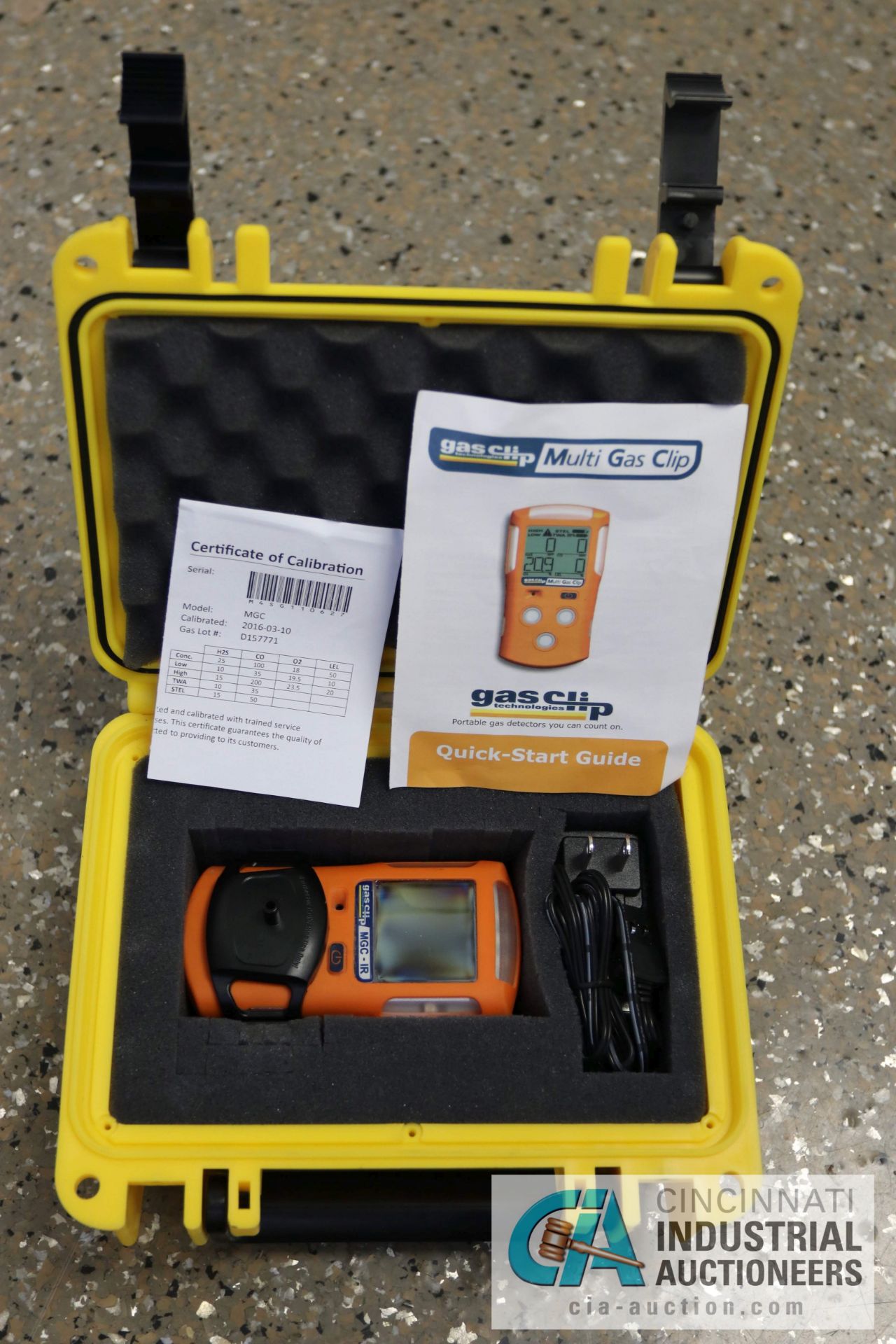 GAS CLIP MULTI GAS PORTABLE GAS DETECTOR METER; MODEL MGC, LOT #D157771 (2016) - Located in Holland,