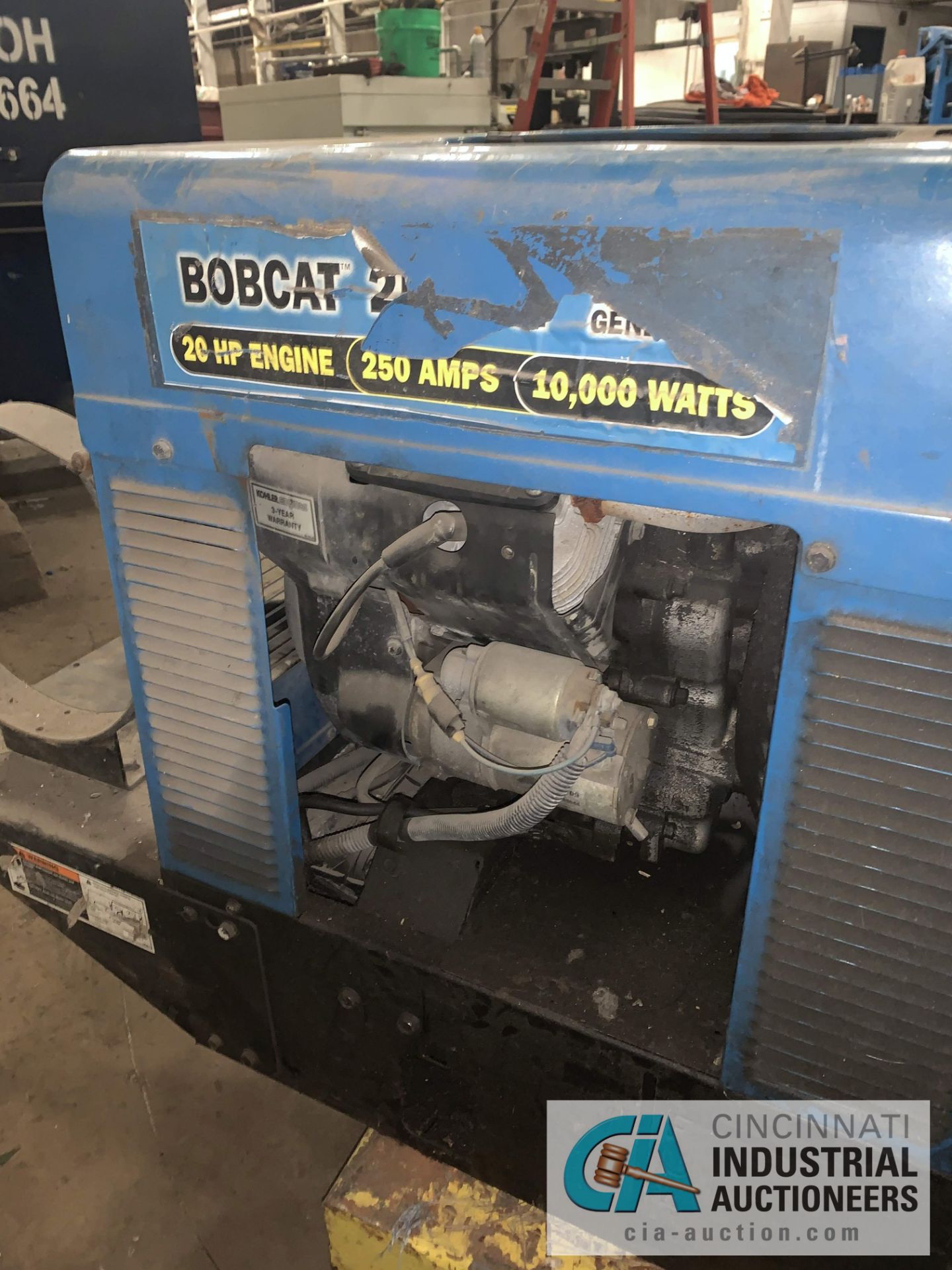 250 AMP MILLER BOBCAT MODEL 250NT 20-HP GENERATOR WELDER - $20.00 Rigging Fee Due to Onsite Rigger - - Image 3 of 3