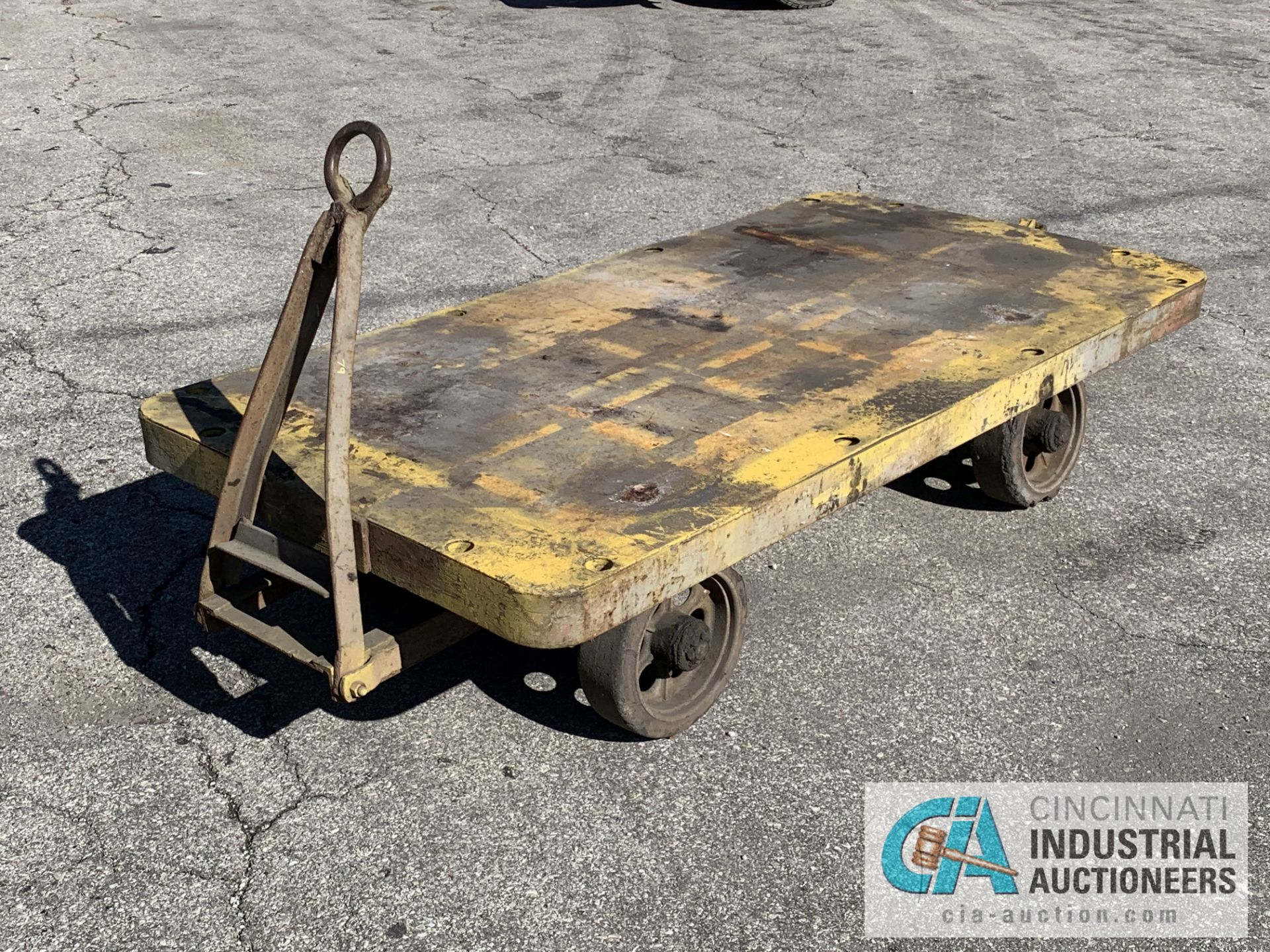 48" X 96" LOW PROFILE HEAVY DUTY STEEL TRANSFER CART - $20.00 Rigging Fee Due to Onsite Rigger -