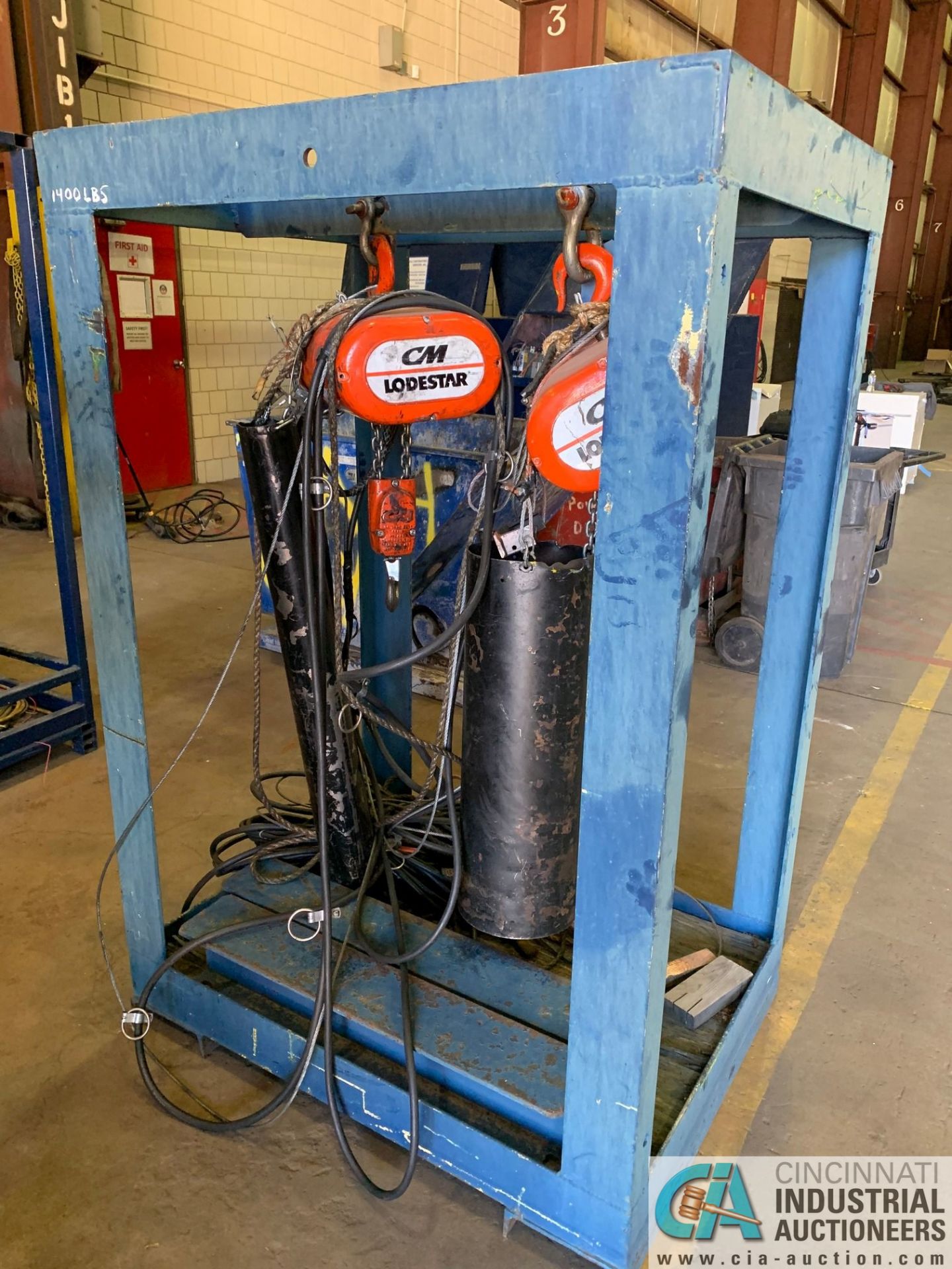 CM LODESTAR ELECTRIC CHAIN HOISTS; (1) 3 TON MODEL RRT2 & (1) 2 TON MODEL R - Image 3 of 8