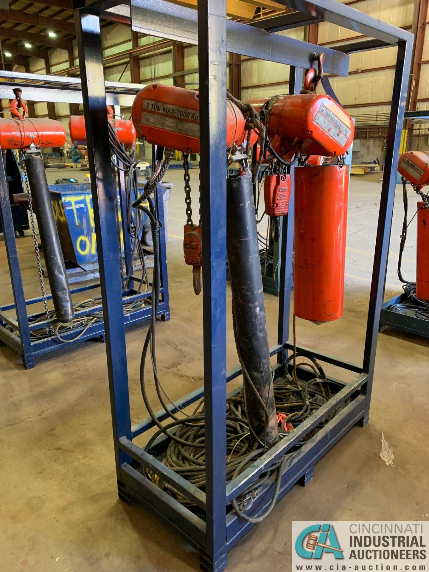 CM LODESTAR ELECTRIC CHAIN HOISTS; (1) 3 TON MODEL RRT2 & (1) 2 TON MODEL R - Image 3 of 8