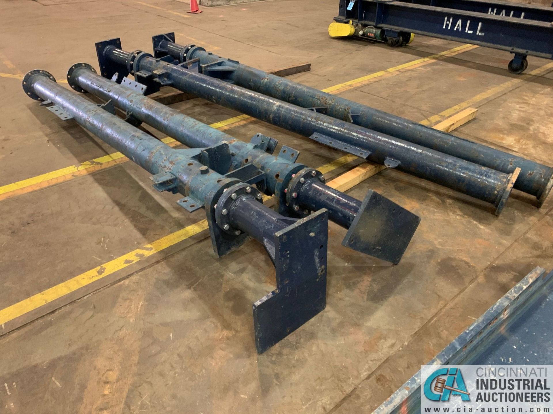 APPROX. 30 TON ROUND TUBULAR ROLLING GANTRY SYSTEM; (2) 176" O.A. LENGTH X 25" HIGH MOTORIZED TRUCKS - Image 12 of 20