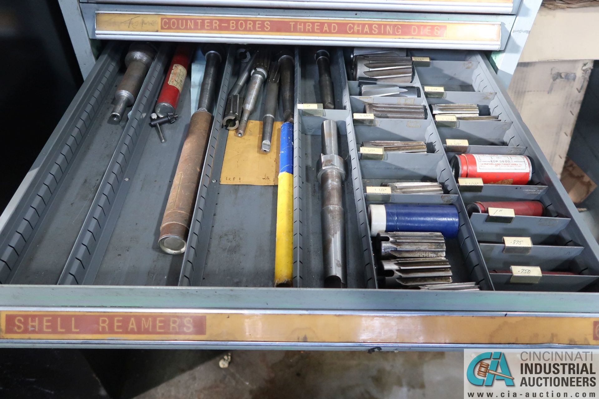 12-DRAWER TOOLING CABINET WITH REAMERS, MARDRELS AND OTHER TOOLROOM ACCESSORIES - Image 5 of 10