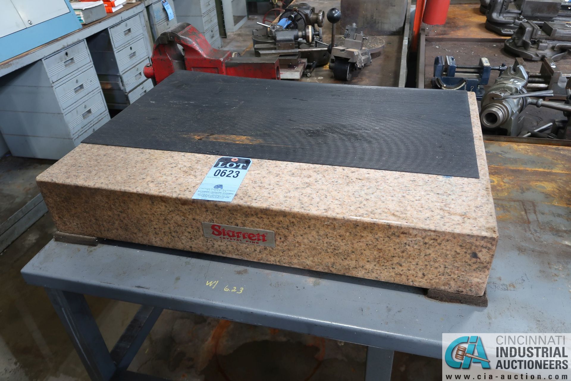 24" X 36" STARRETT SURFACE PLATE WITH CART