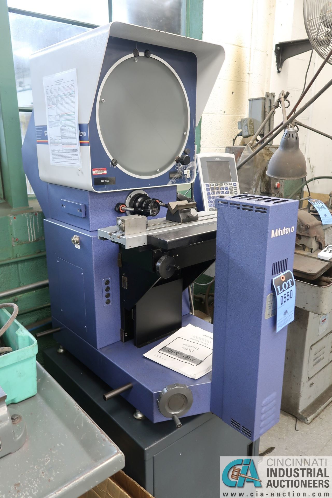 14" MITUTOYO MODEL PH-3500 OPTICAL COMPARATOR; S/N 00611409, 5-3/4" X 17-1/2" WORK TABLE, MITUTOYO - Image 6 of 6