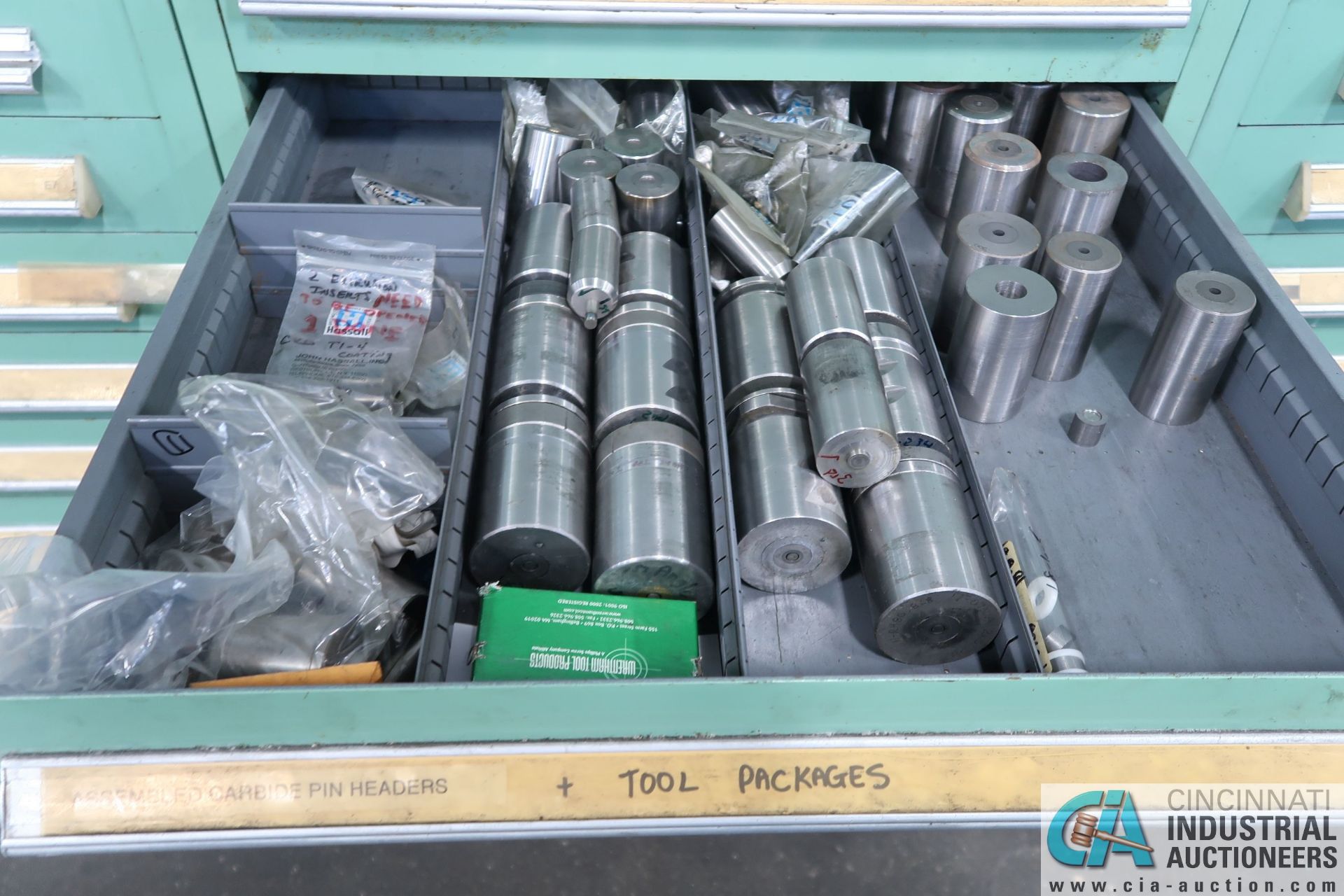 (LOT) TOOLING CABINET; PUNCHES, DIES, CHAMGERED DIES - Image 7 of 12