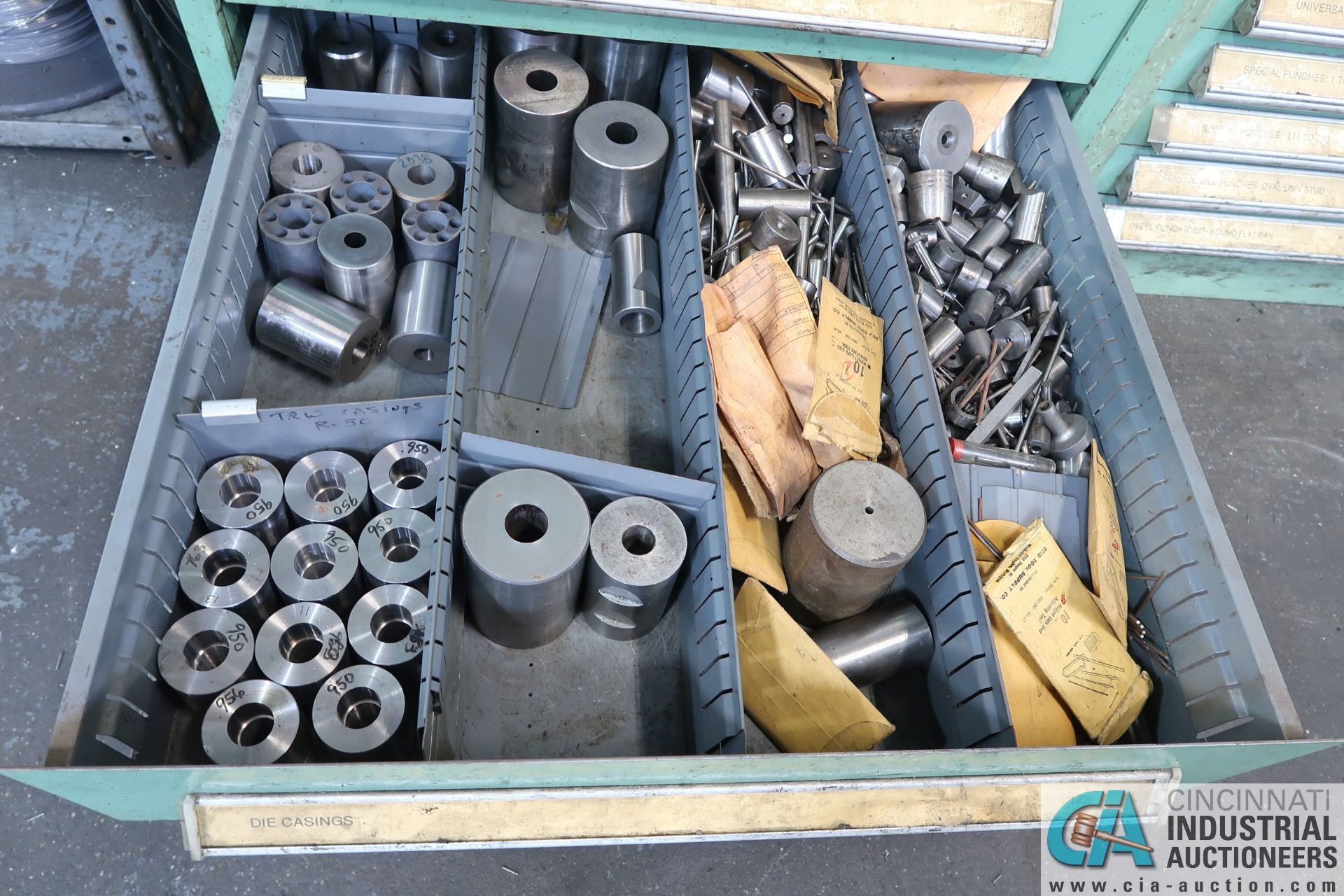 (LOT) TOOLING CABINET WITH DIES, DIE CASINGS, SPECIAL TOOLING - Image 12 of 12