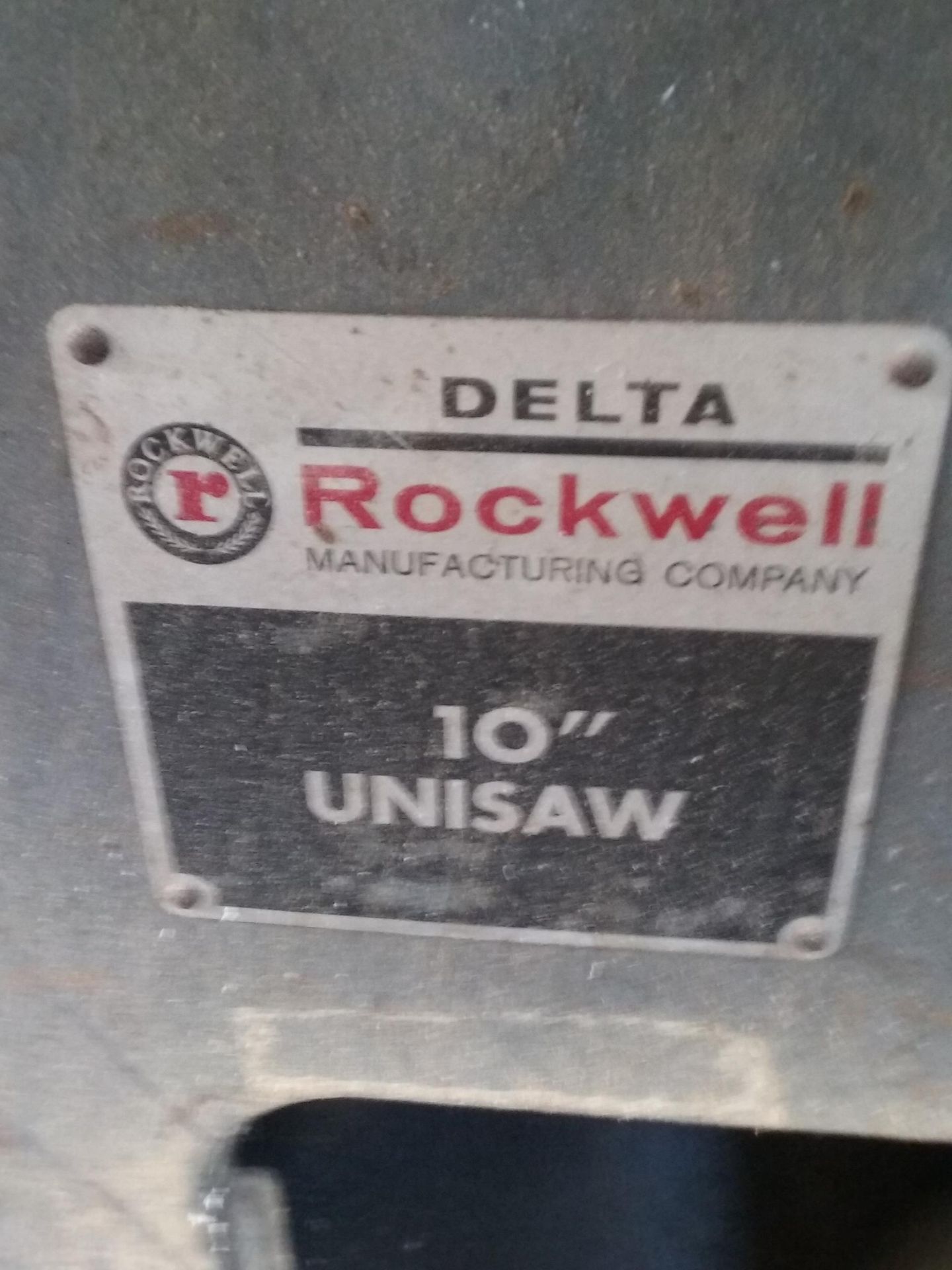 ROCKWELL DELTA 10" UNISAW TABLE SAW - Image 3 of 3