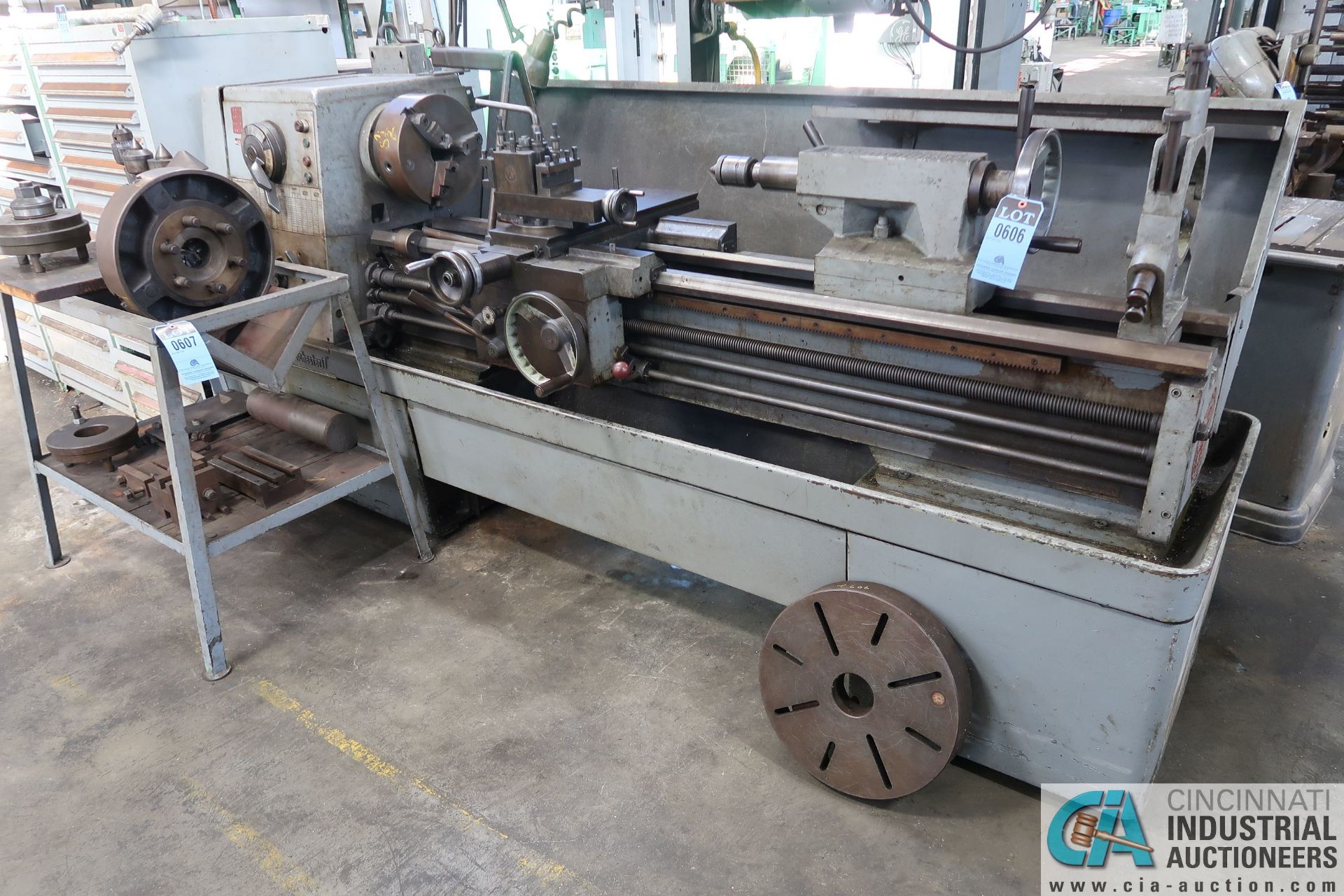 17" X 70" CLAUSING COLCHESTER ENGINE LATHE; S/N 0050, 20-1600 RPM, 12" 3-JAW CHUCK, TAILSTOCK, 17"