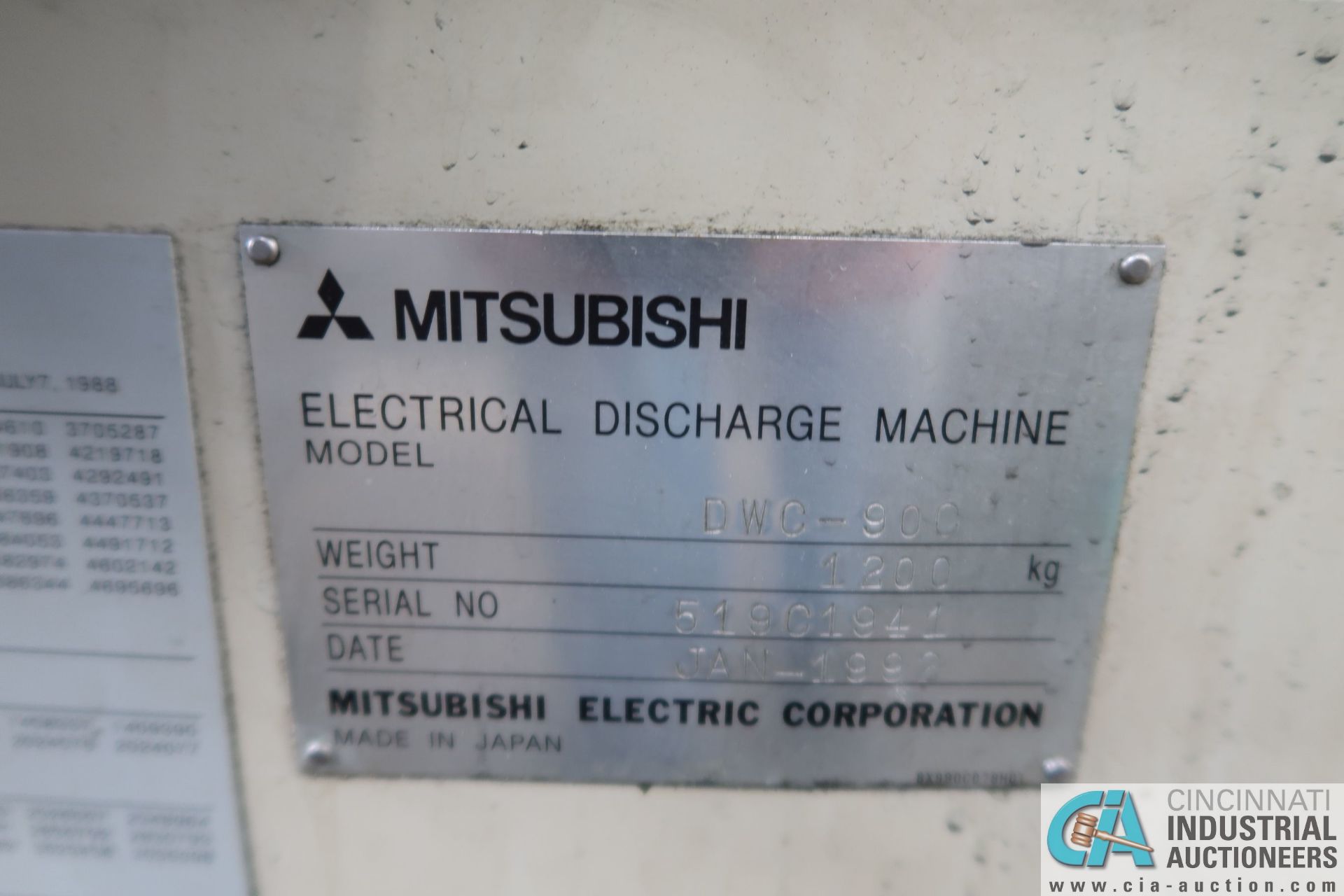 MITSUBISHI MODEL DWC-900 WIRE EDM; S/N 51921941 - Image 8 of 8