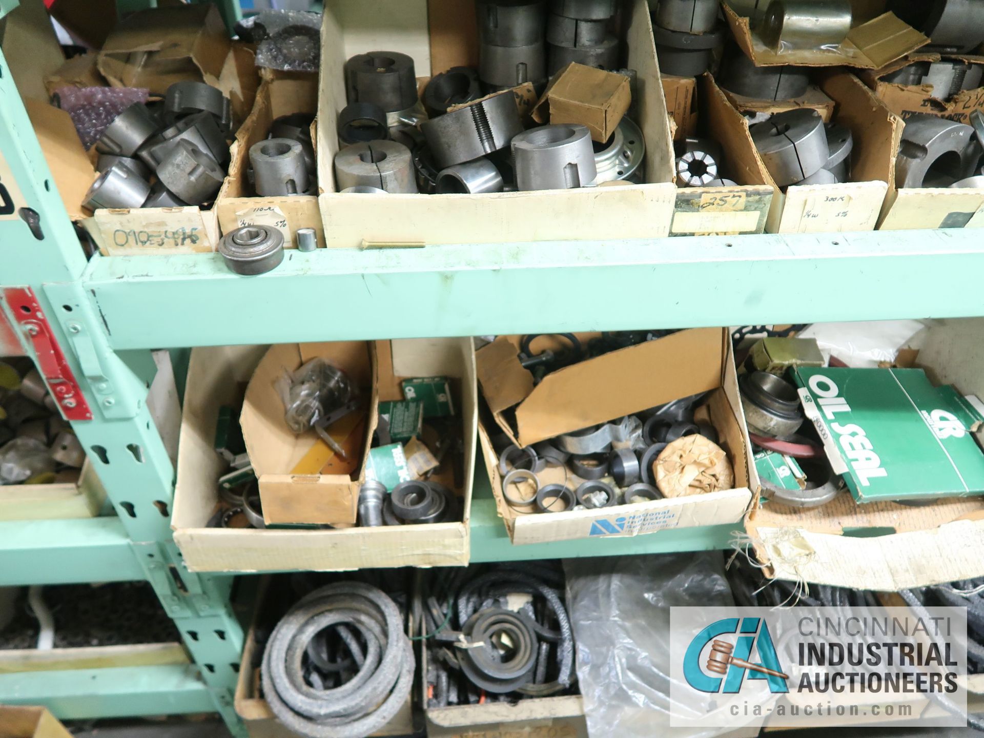 CONTENTS OF (6) RACKS INCLUDING MISCELLANEOUS PILLOW BLOCK BEARINGS, BEARINGS, SEALS, GASKETS, - Image 25 of 35