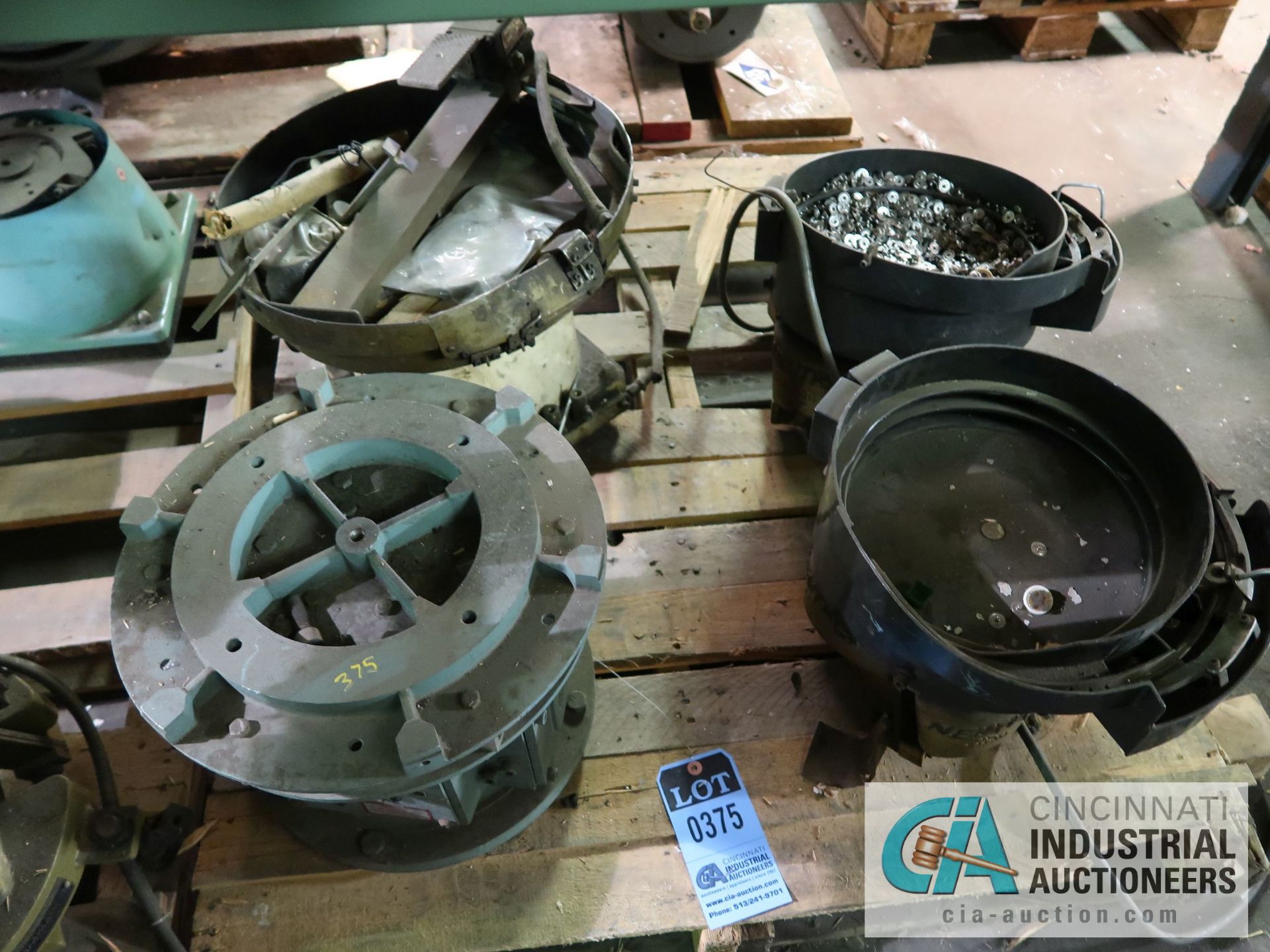 VIBRATORY BOWLS - IN VARIOUS STAGE OF REPAIR - MOSTLY ALL ARE 12" DIAMETER