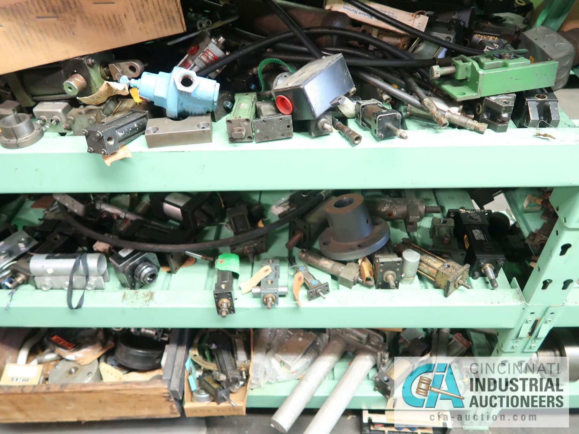 CONTENTS OF (5) RACKS INCLUDING MISCELLANEOUS PNEUMATIC CYLINDERS **NO RACKS** - Image 4 of 31