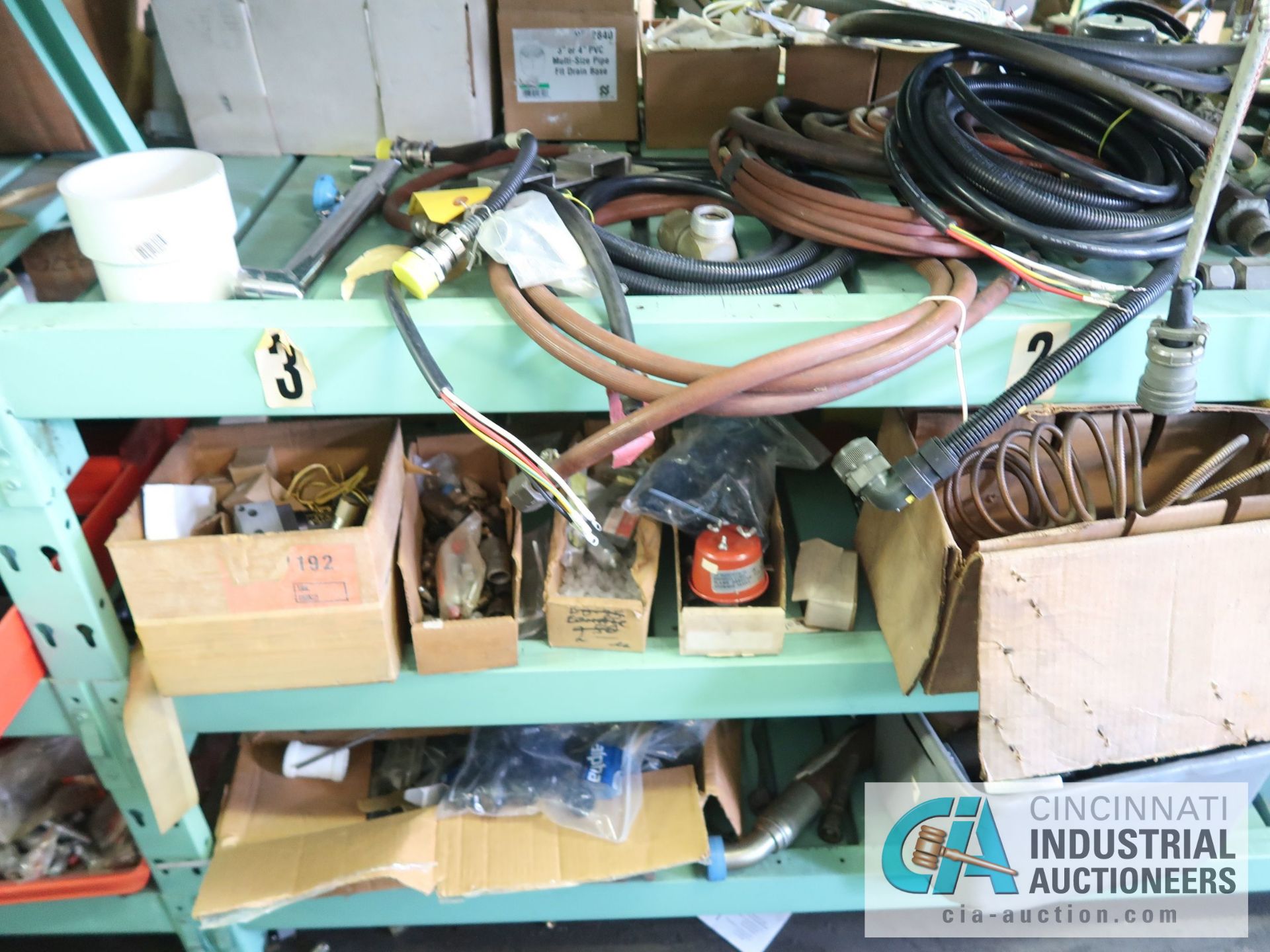CONTENTS OF (6) RACKS INCLUDING MISCELLANEOUS PVC FITTINGS AND HOSE **NO RACKS** - Image 12 of 26