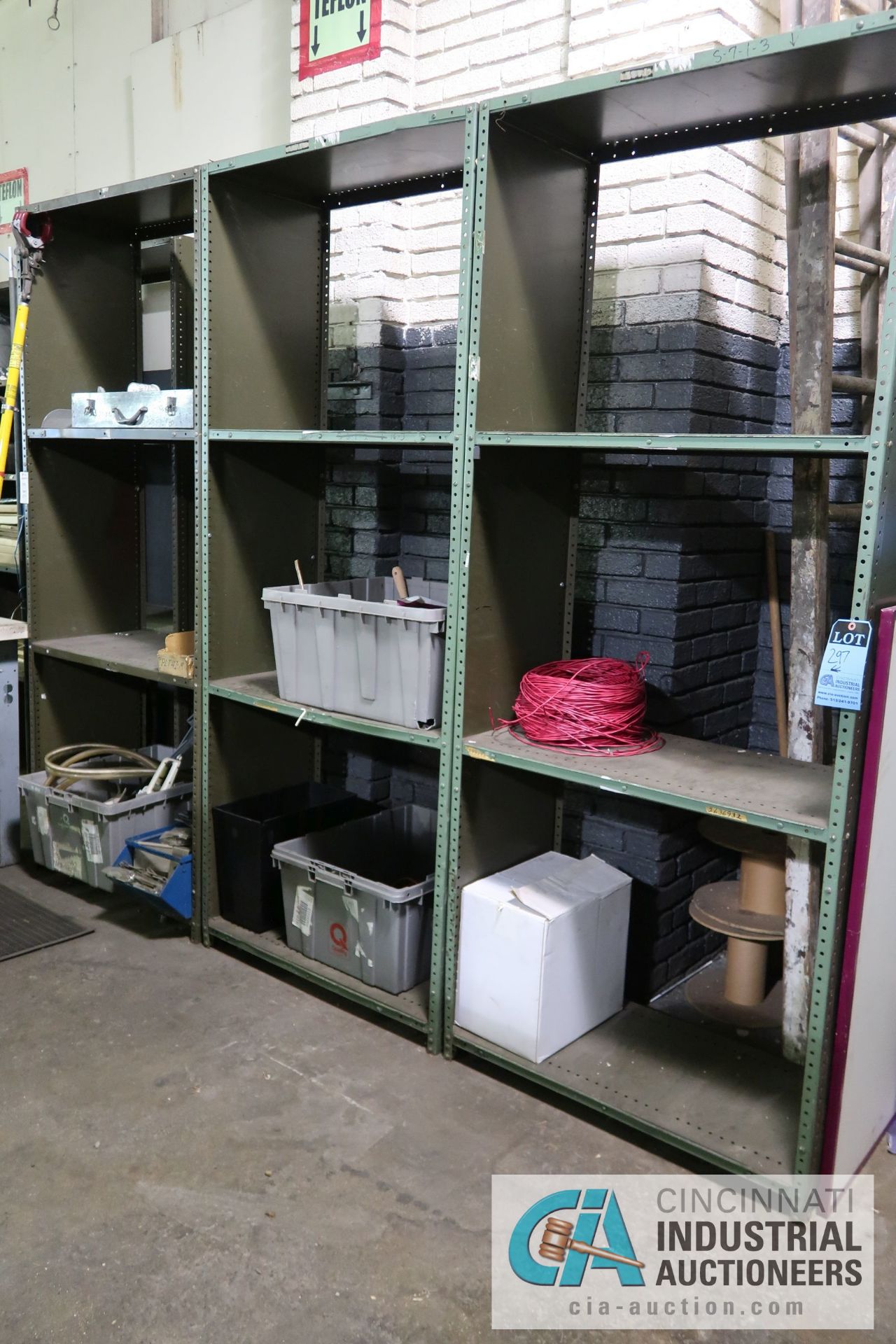 (LOT) ASSORTED WIRE AND OTHER ELECTRICAL - IN (8) SECTIONS SHELVING - Image 2 of 14