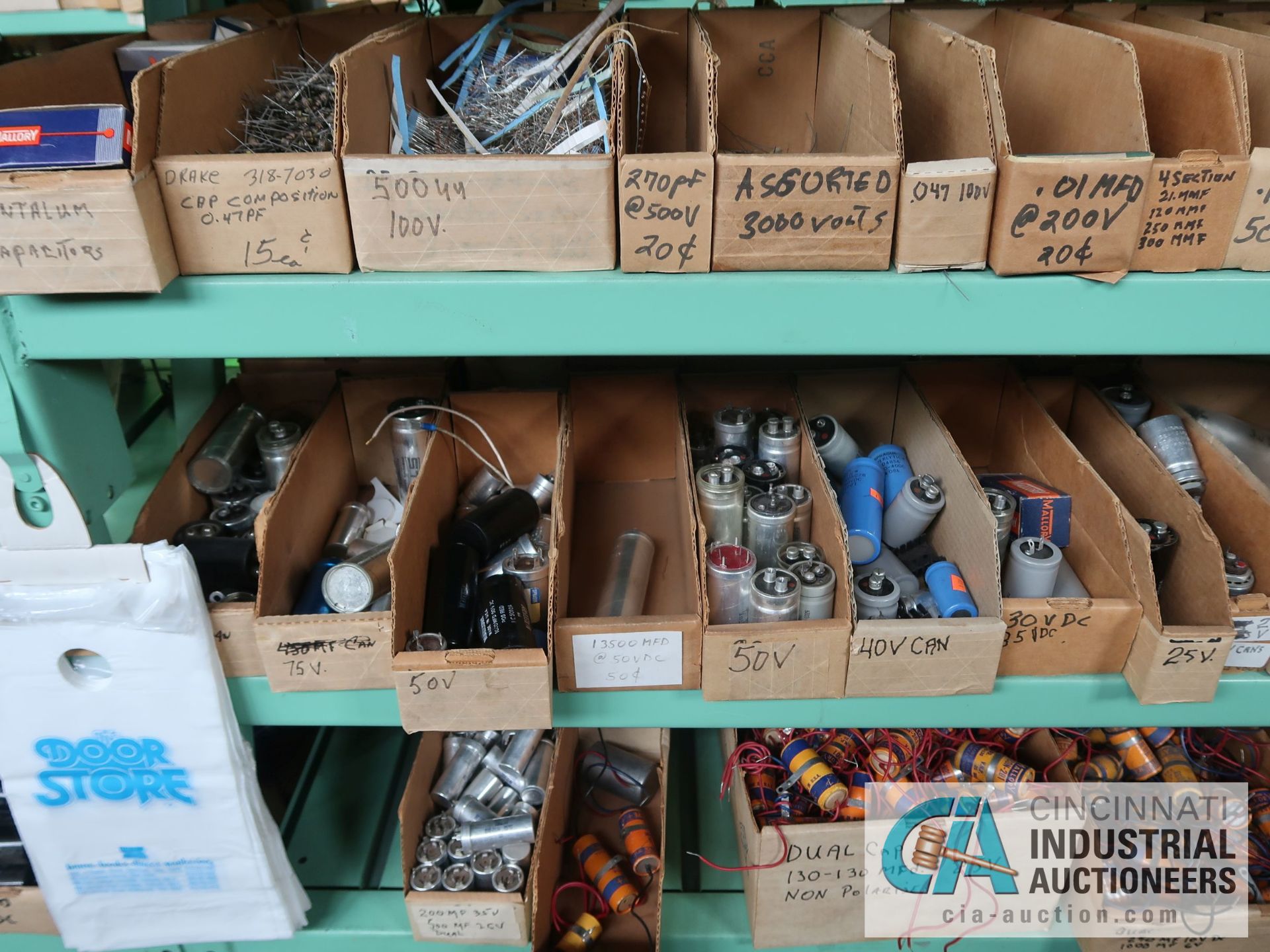 CONTENTS OF (5) RACKS INCLUDING MISCELLANEOUS CAPACITORS **NO RACKS** - Image 11 of 56