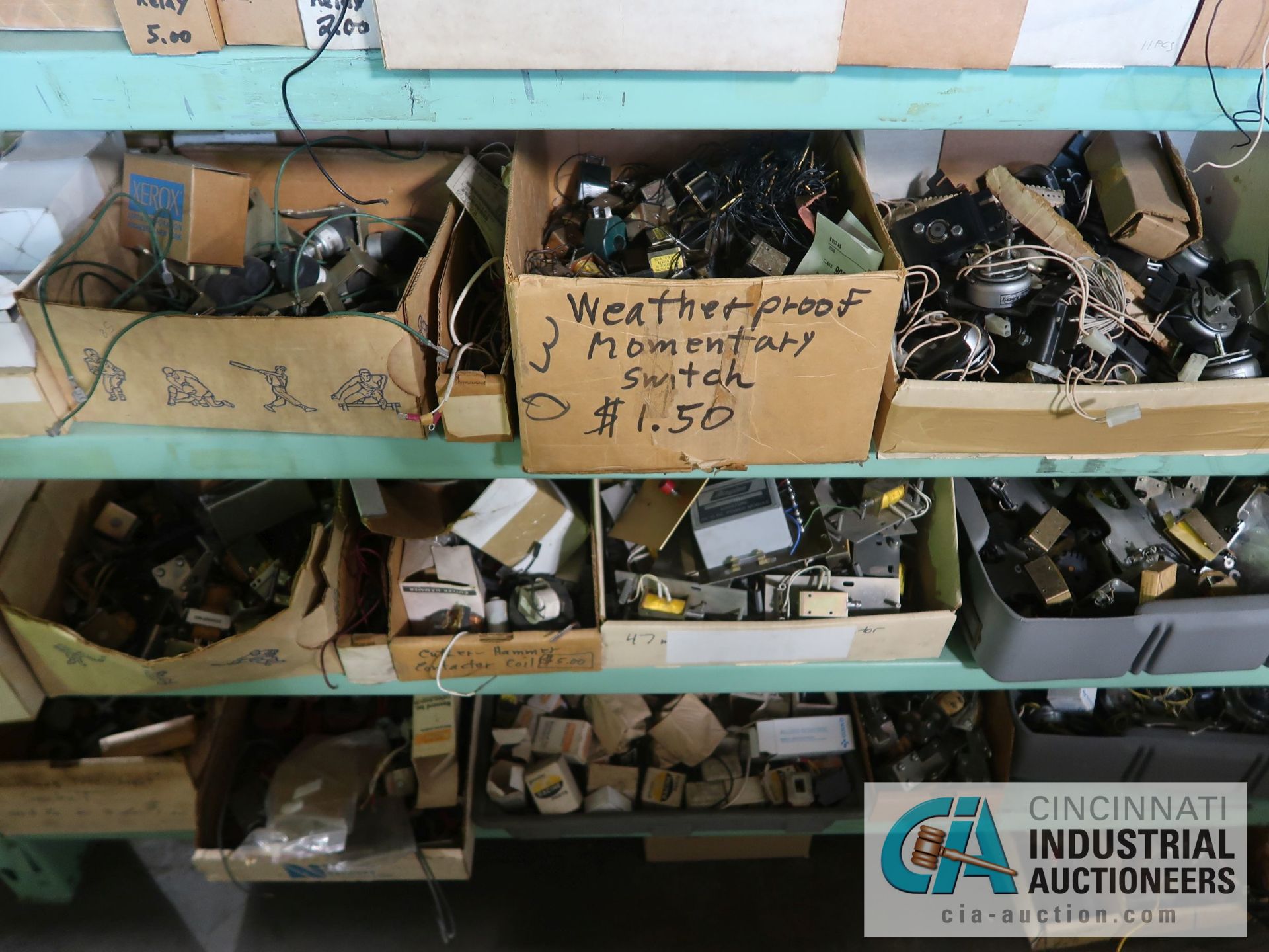 CONTENTS OF (4) RACKS INCLUDING MISCELLANEOUS RELAYS AND TIMERS **NO RACKS** - Image 15 of 19