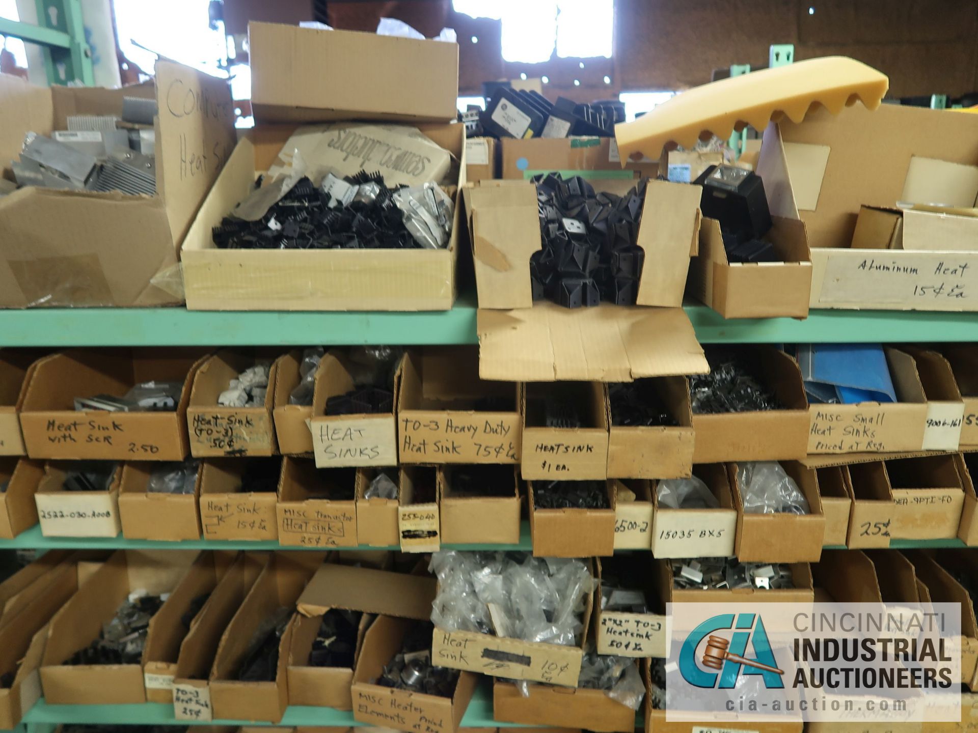 CONTENTS OF (4) RACKS INCLUDING MISCELLANEOUS FUSES, FUSE HOLDERS, HEAT SINKS **NO RACKS** - Image 18 of 24