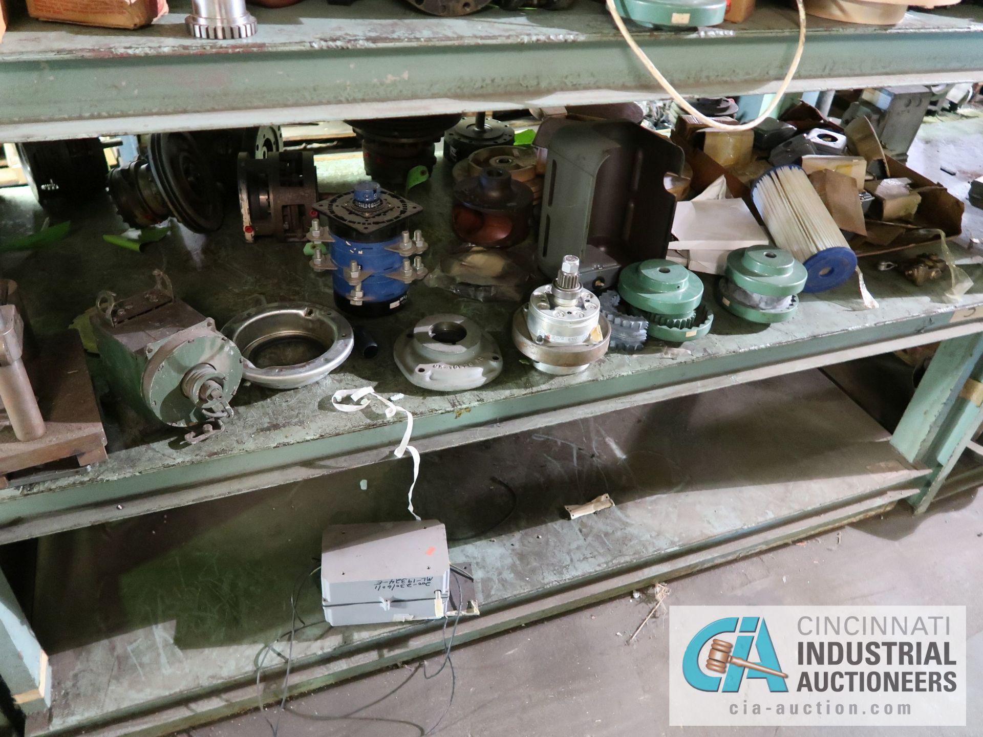 (LOT) MACHINE PARTS, COMPRESSORS, REDUCERS, GEARS, MOTORS, AND OTHER (4) SECTIONS RACK - Image 27 of 28