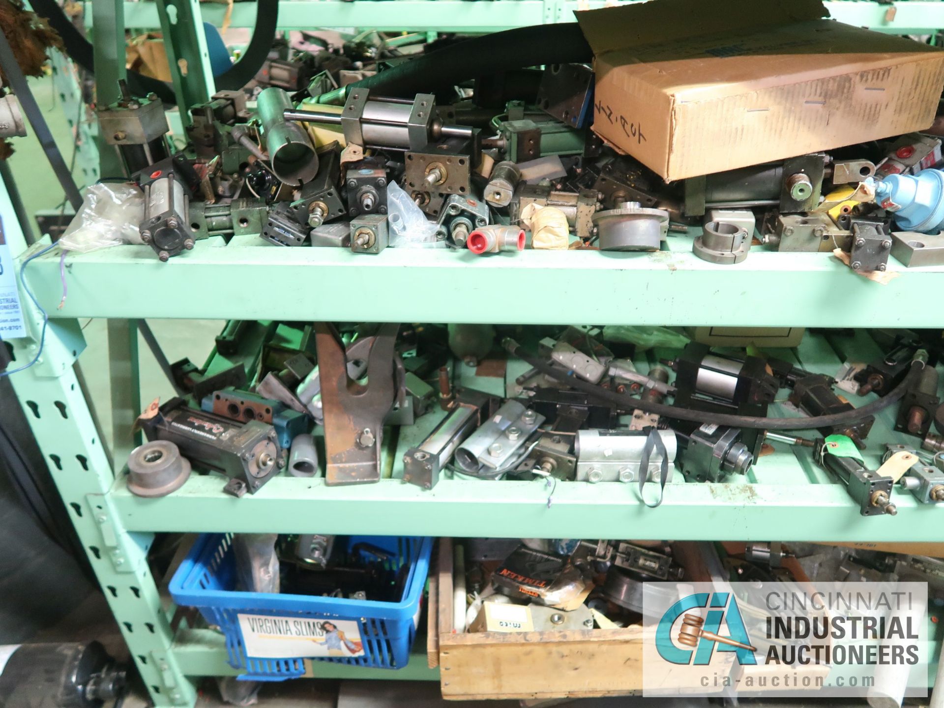 CONTENTS OF (5) RACKS INCLUDING MISCELLANEOUS PNEUMATIC CYLINDERS **NO RACKS** - Image 3 of 31