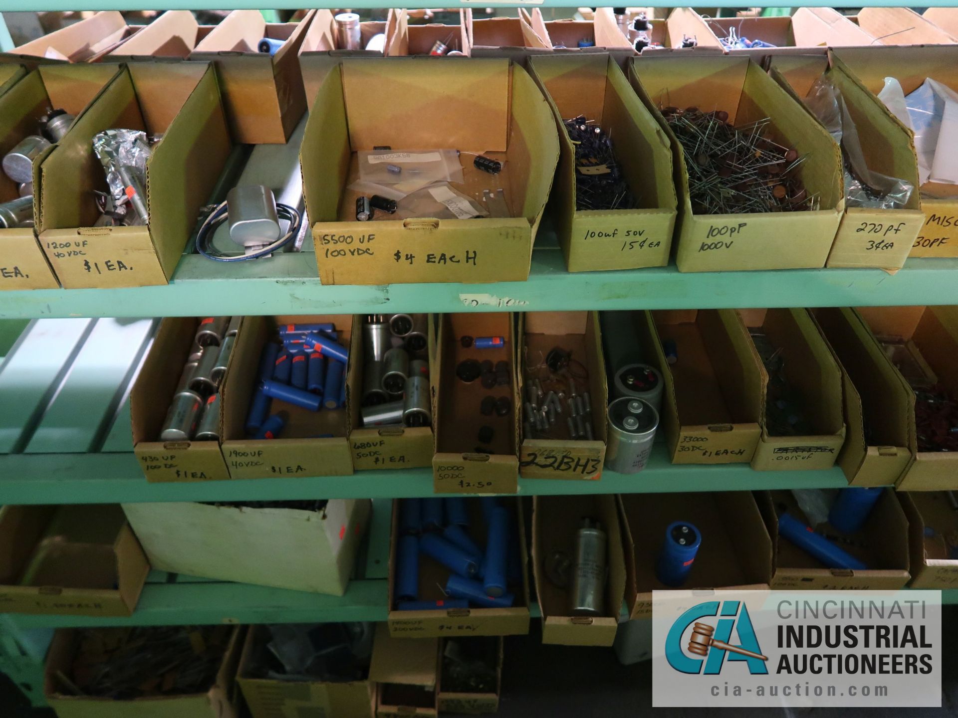 CONTENTS OF (3) RACKS INCLUDING MISCELLANEOUS RELAYS AND CAPACITURS **NO RACKS** - Image 6 of 14