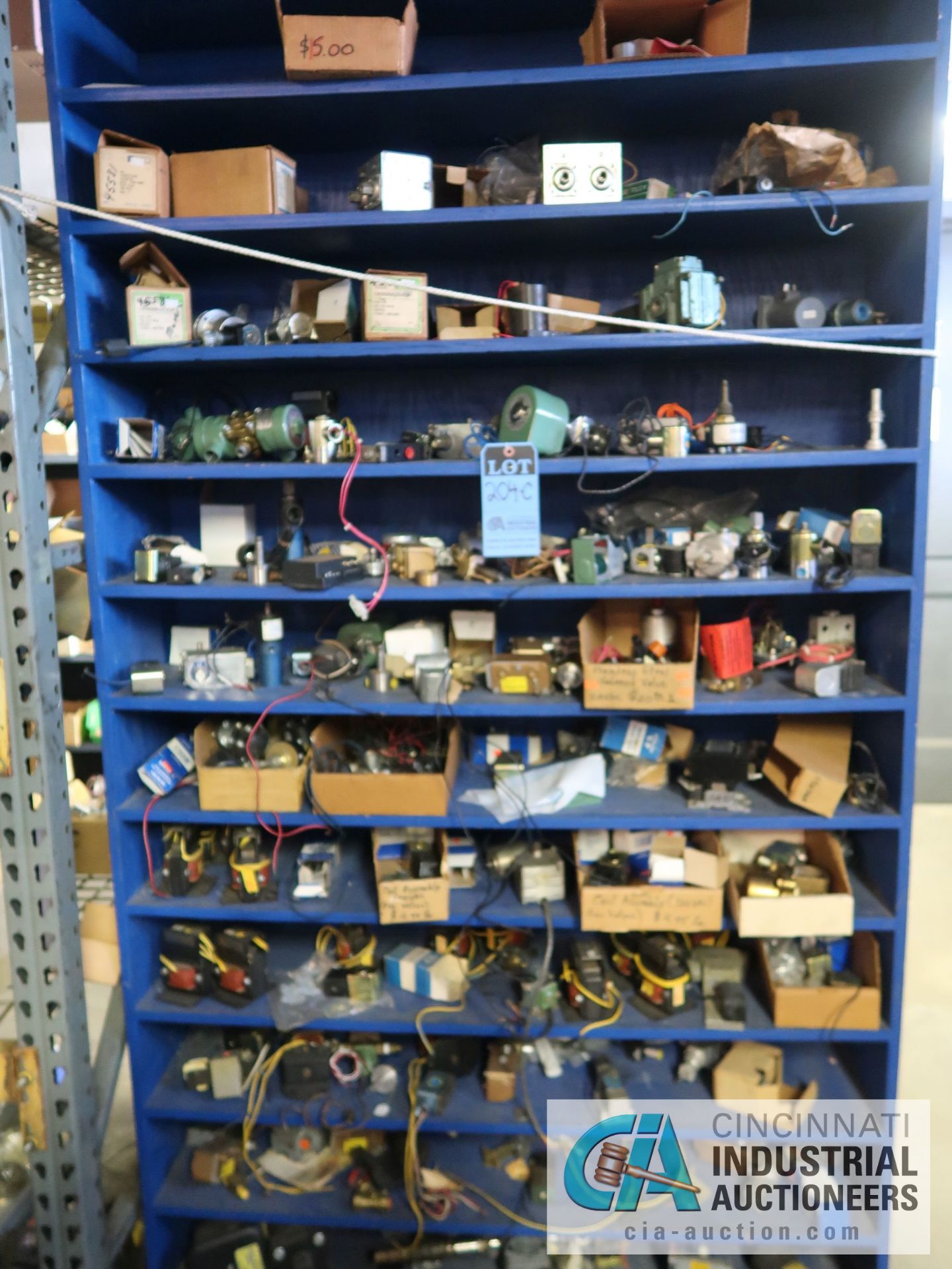 CONTENTS OF BLUE SHELF UNIT APPROX. (100) FRACTIONAL MOTORS - BOTH SIDE OF SHELF