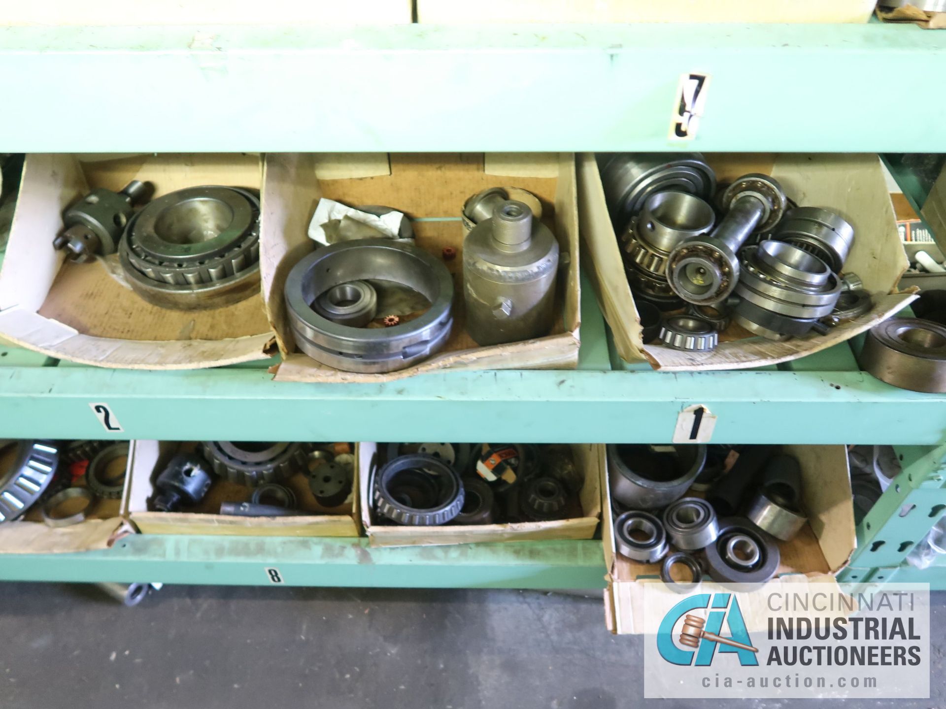 CONTENTS OF (6) RACKS INCLUDING MISCELLANEOUS PILLOW BLOCK BEARINGS, BEARINGS, SEALS, GASKETS, - Image 11 of 35