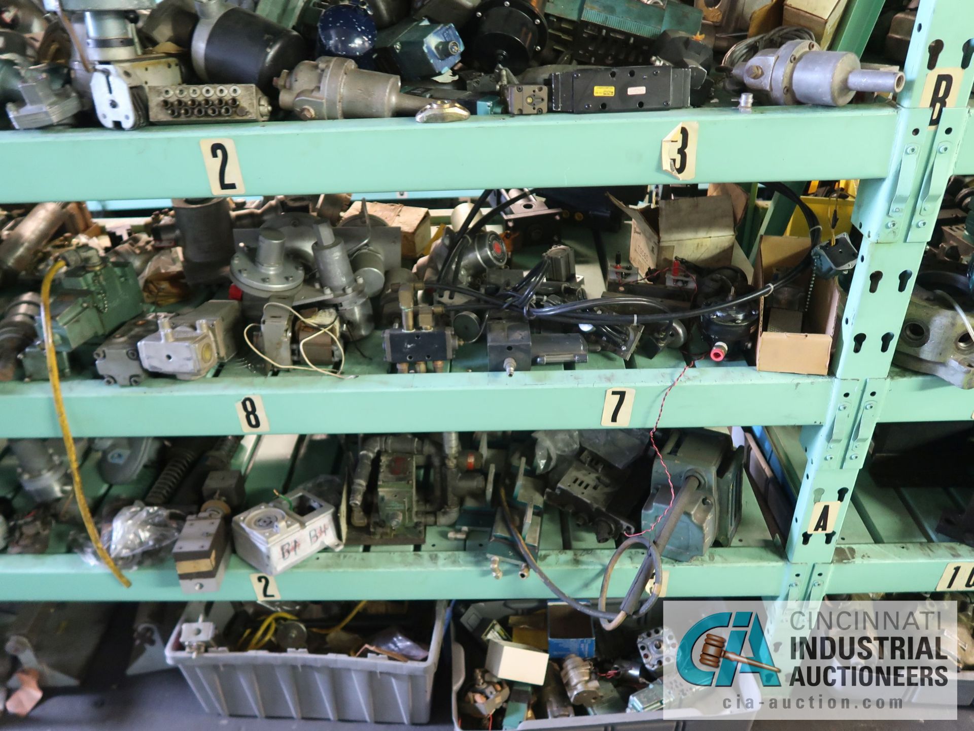 CONTENTS OF (6) RACKS INCLUDING MISCELLANEOUS PNEUMATIC CYLINDERS AND CONTROL VALVES **NO RACKS** - Image 29 of 39