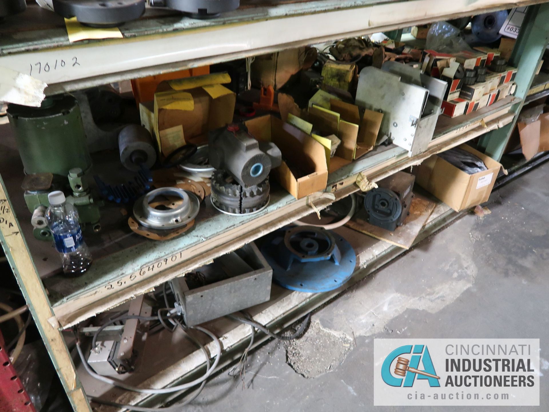 (LOT) MACHINE PARTS, COMPRESSORS, REDUCERS, GEARS, MOTORS, AND OTHER (4) SECTIONS RACK - Image 21 of 28