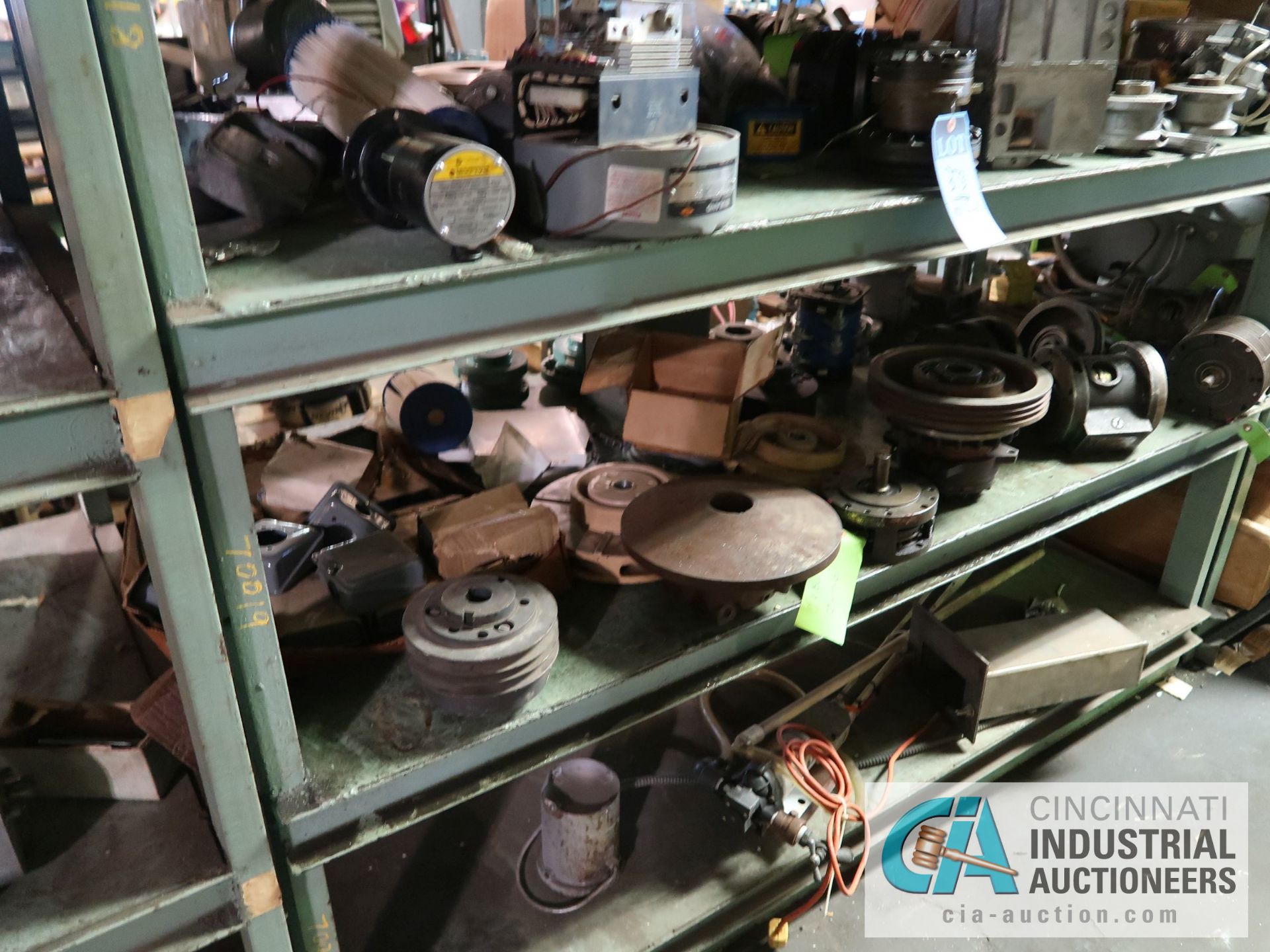 (LOT) MACHINE PARTS, COMPRESSORS, REDUCERS, GEARS, MOTORS, AND OTHER (4) SECTIONS RACK - Image 18 of 28